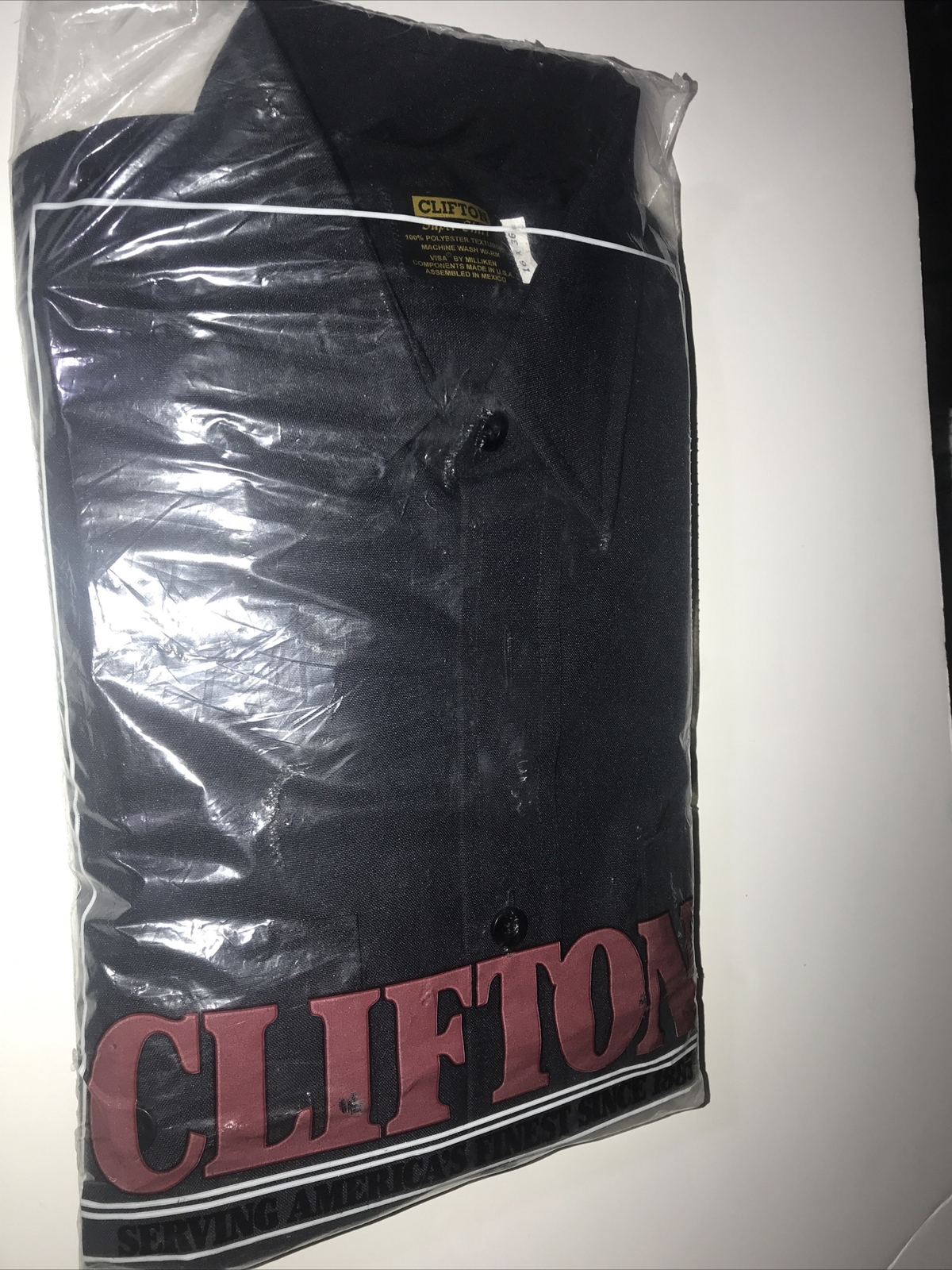 Clifton DARK NAVY BLUE Uniform Super Shirt Police Fire 16 x 36 NEW hidden zipper