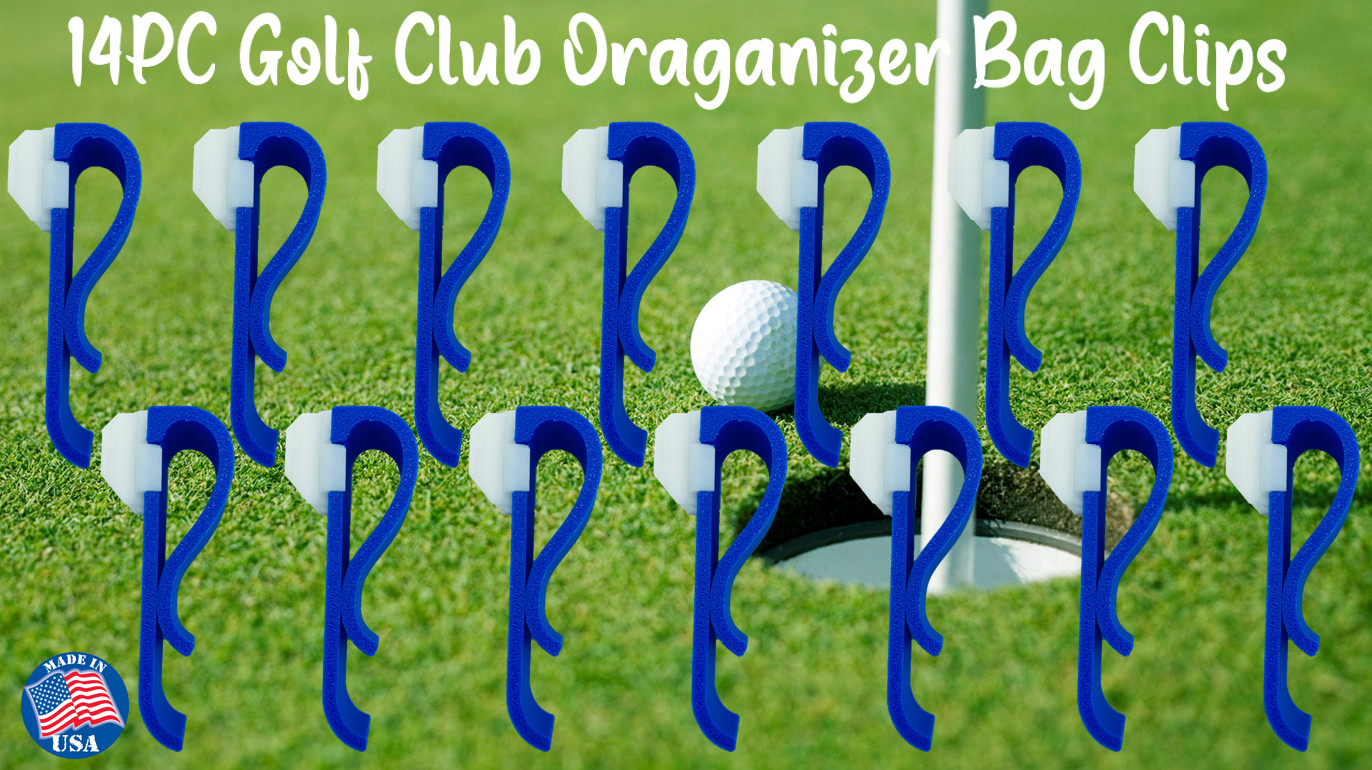 Doctor Who 14 PC Golf Club Organizer Clip Bag Holder 3D Printed