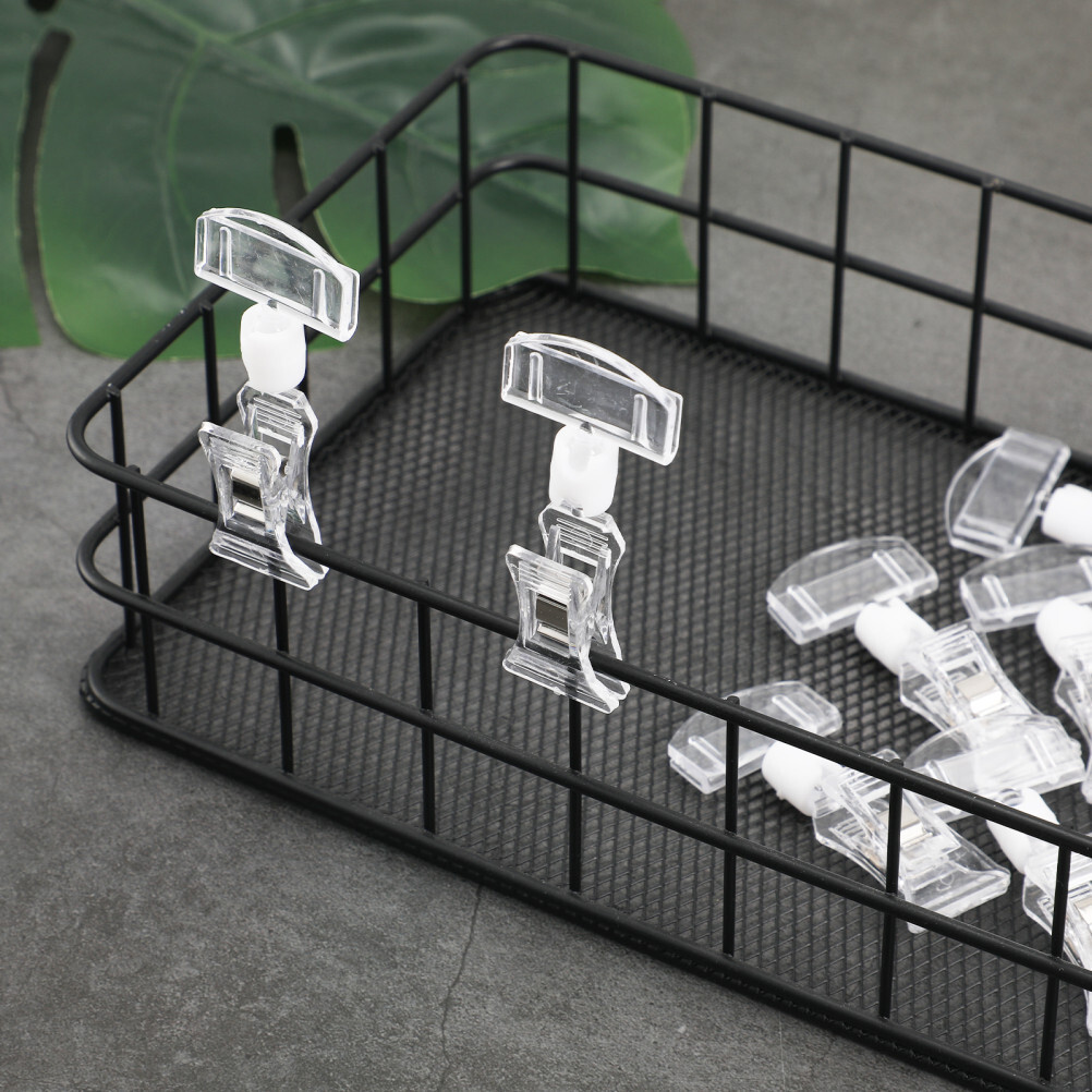 10PCS Merchandise Sign Display Clip Holder Rotatable- Holder Stand Display