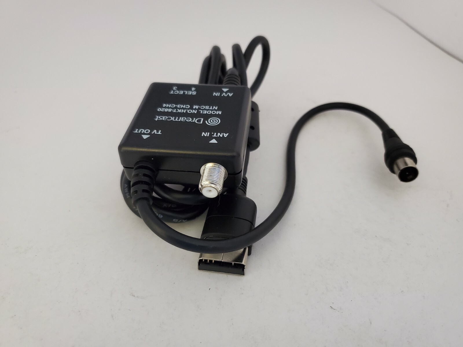NEW NO BOX Sega Dreamcast Official OEM Sega HKT-8820 RF Unit Cable Video