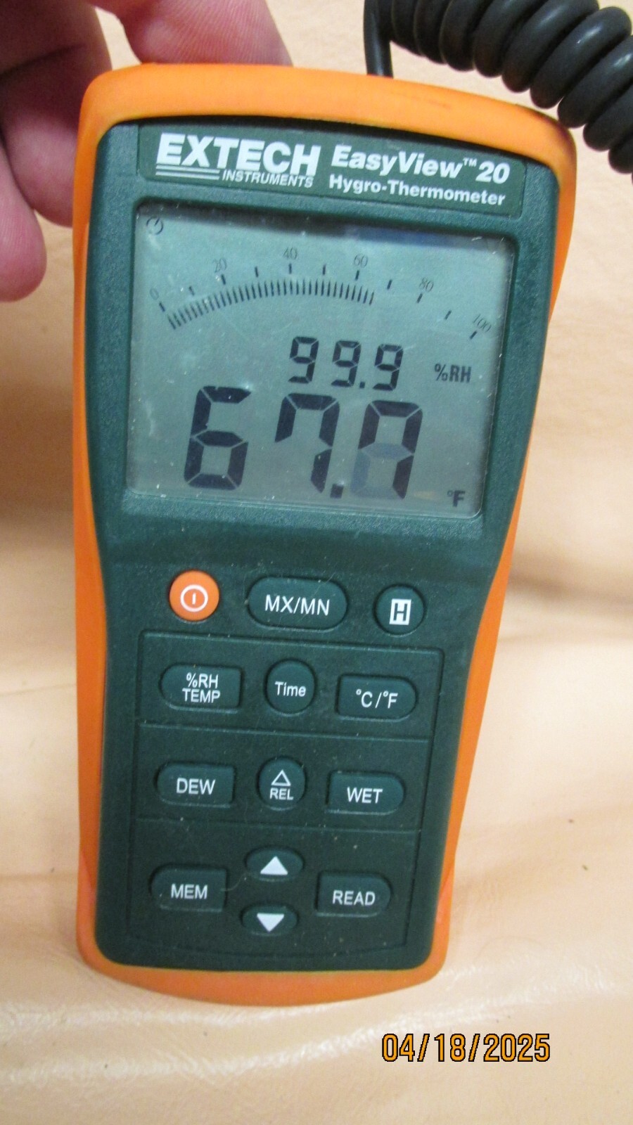 Extech easyview 20 hygro thermometer dew point temperature rh