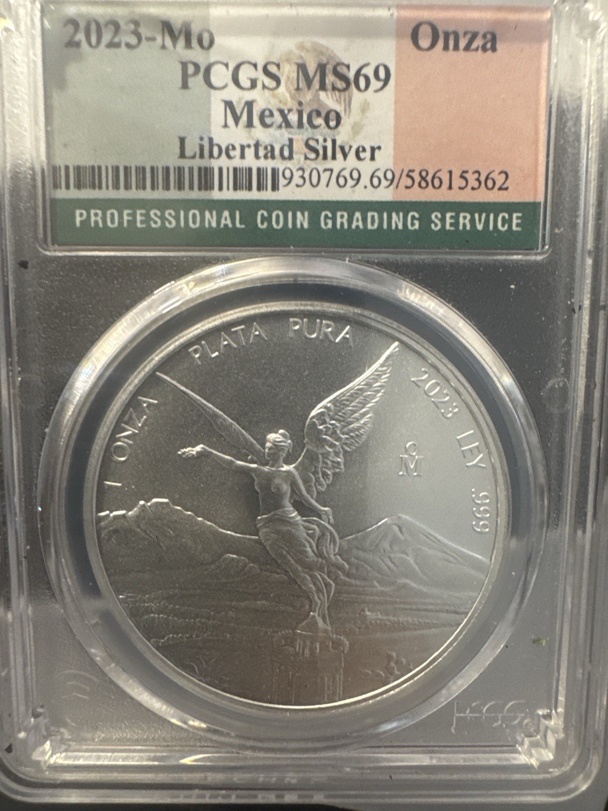 #74 2023 MEXICO Silver ONZA (Troy Ounce of Silver) PCGS MS-69