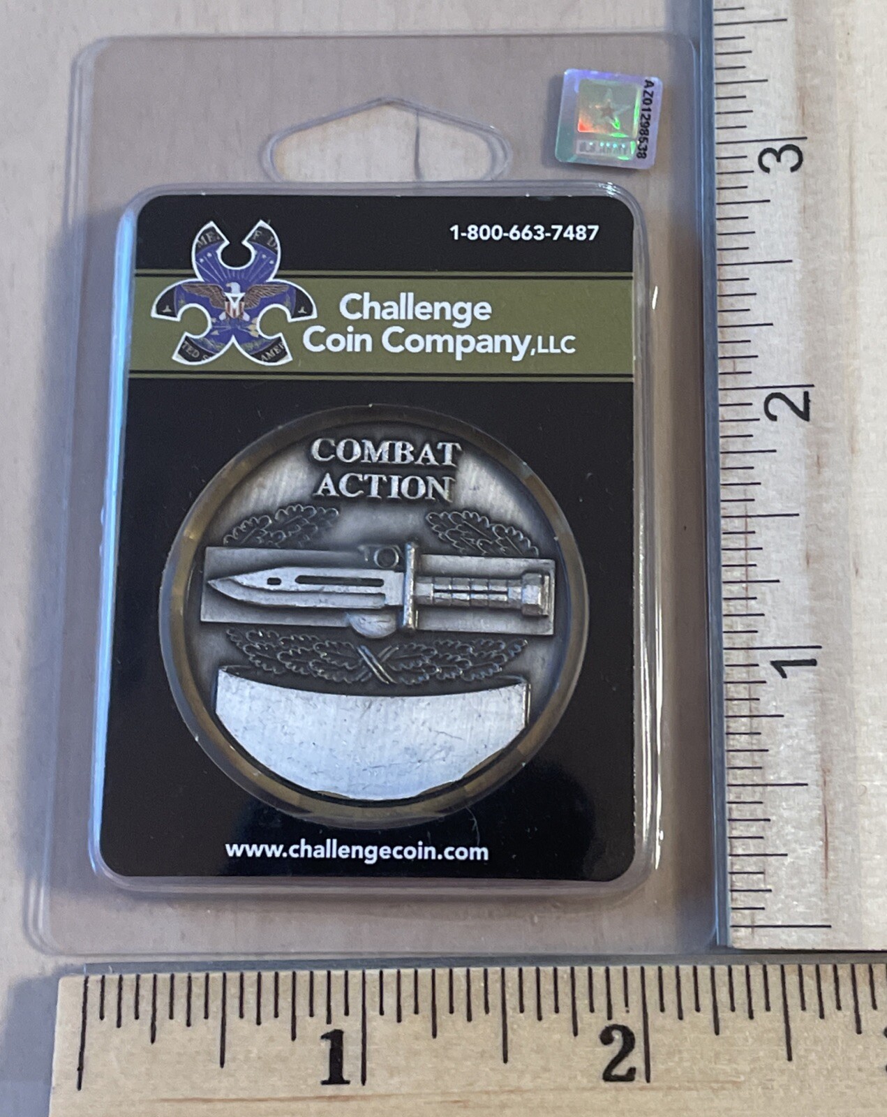 Coin. US Army Combat Action Engraving Space Coin - New In Case. Licensed