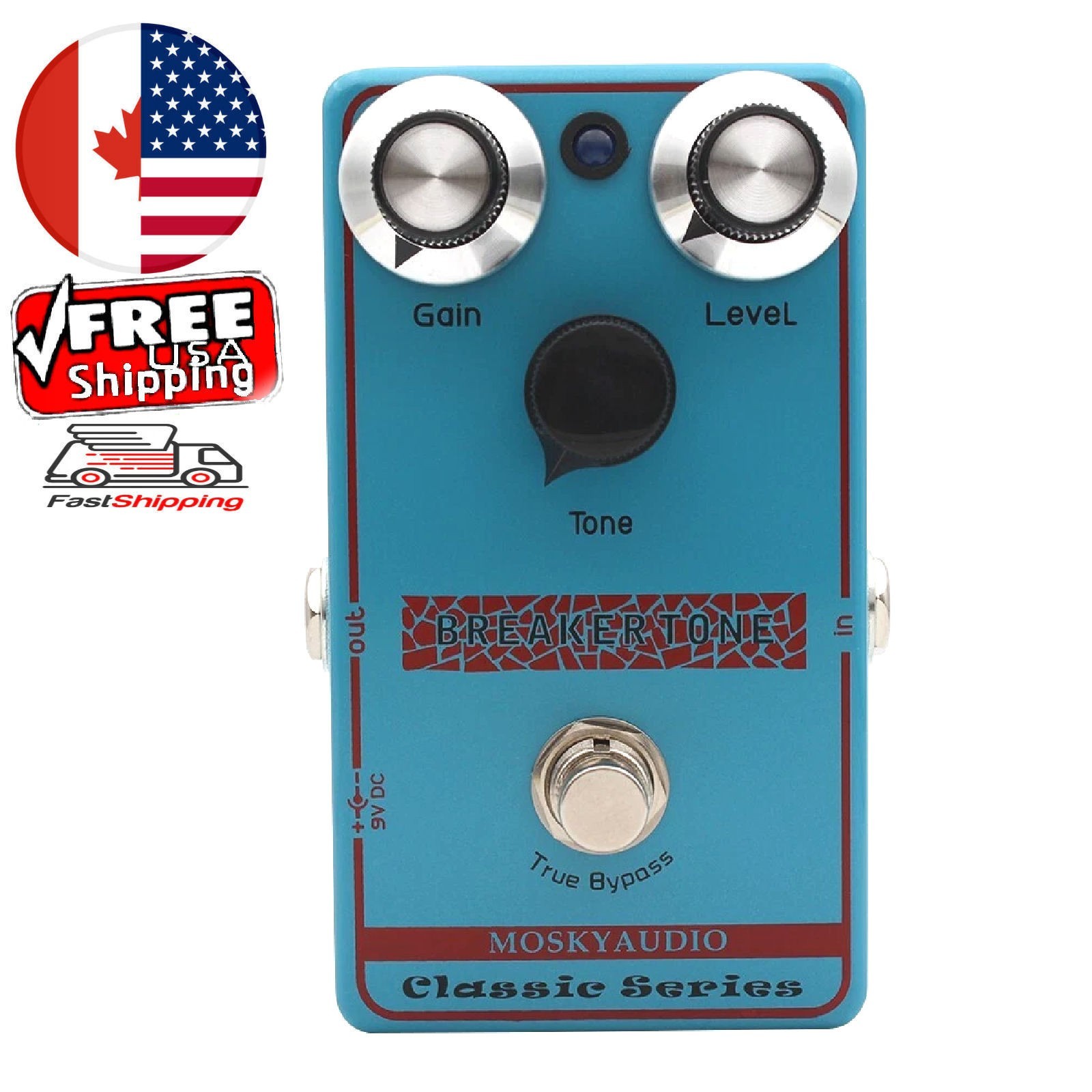 Mosky Breaker Tone Classic Blues Drive Hand-wired Pro Overdrive Guitar FX Pedal