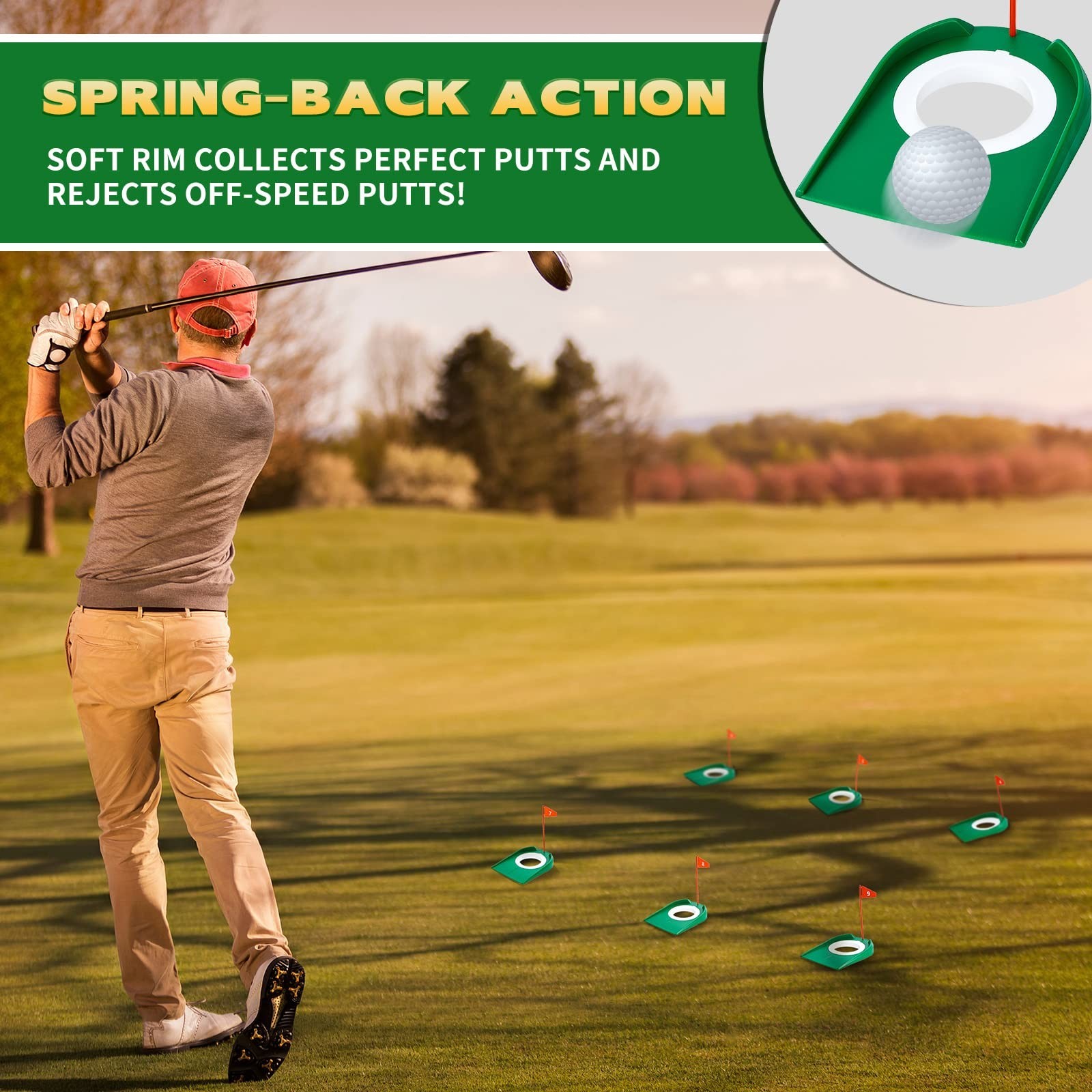 Sotiff Golf Putting Practice Cup Hole Training Aids Golf Accessories Training...