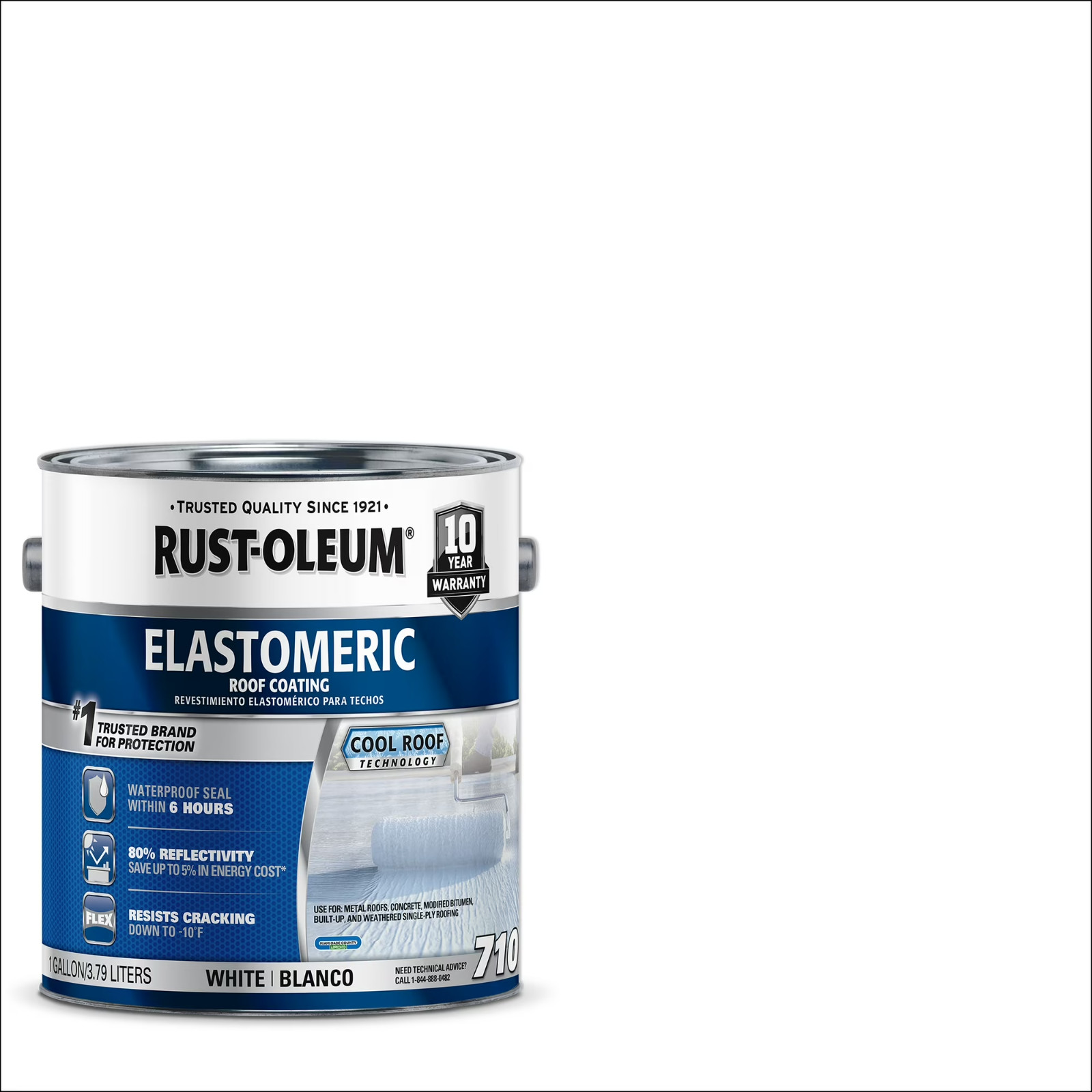 (2 pack) White, Rust-Oleum Elastomeric Roof Coating, Gallon