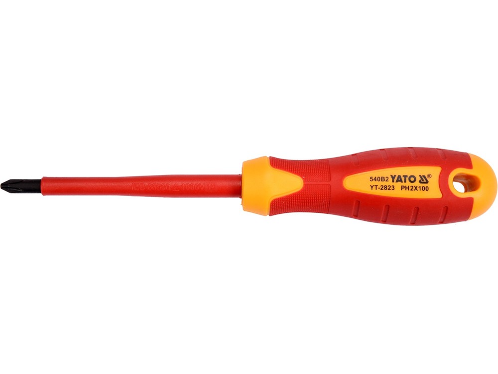 Yato Screwdriver VDE PHillips 1000V PH2 X 100mm YT-2823