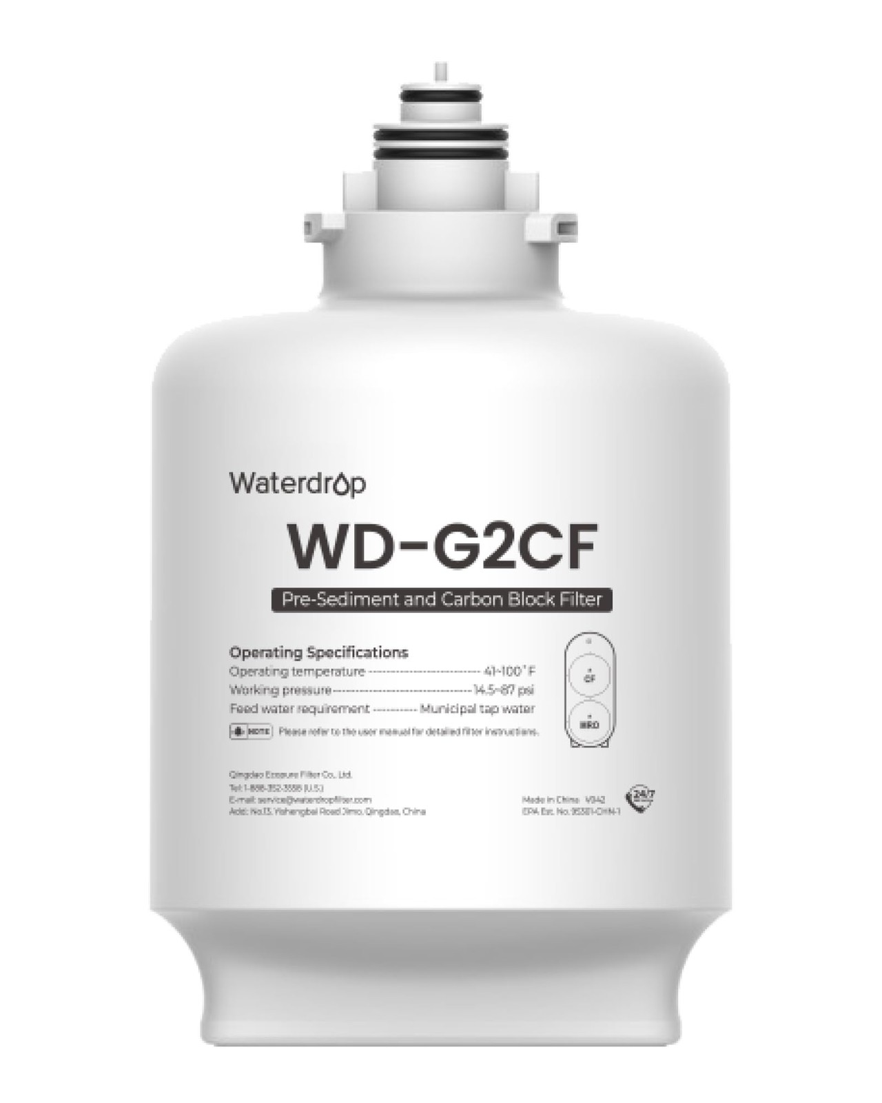 Filter Osmosis System G2CF 12 Month Lifetime Reverse P600 Waterdrop Replacement