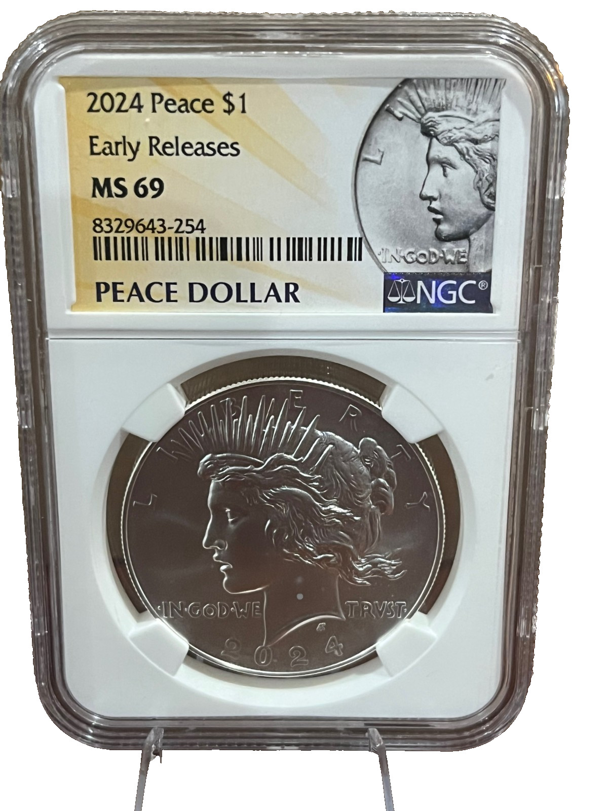 2024 Peace Silver Dollar NGC MS69 Early Releases #/275k Low Pop .999 Fine Silver