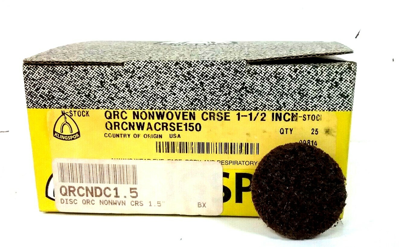 Klingspor QRCNDC1.5 NON-WOVEN CRSE 1-1/2"  Pad Disc QTY 25