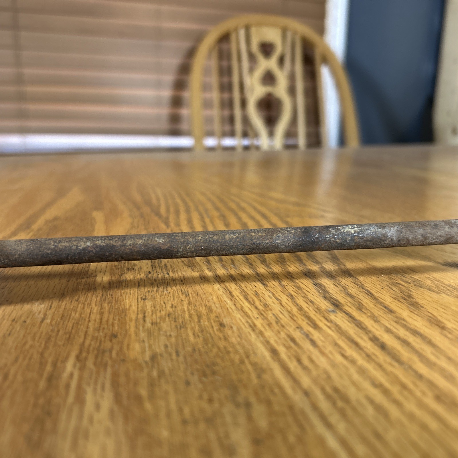 Antique Copper Soldering Iron 15.5" Long Wood Handle Blacksmith Metal Work USA