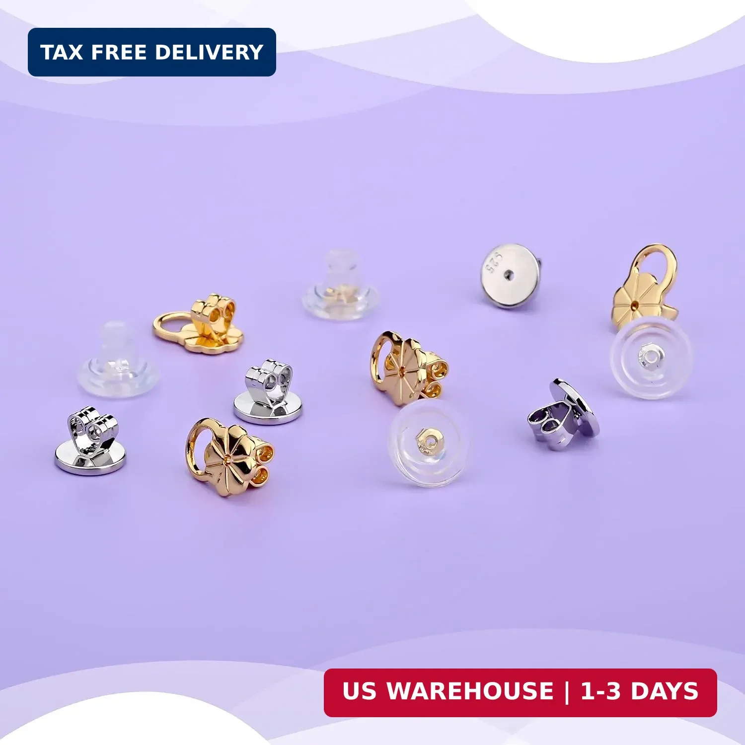 Earring Backs for Droopy Ears Heavy Earrings - Replacements Locking Ear Supports