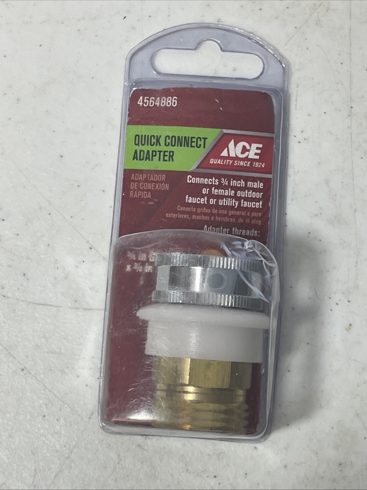 Ace Quick-Connect Dual Thread 3/4 in. Chrome Aerator Adapter #4564886 New