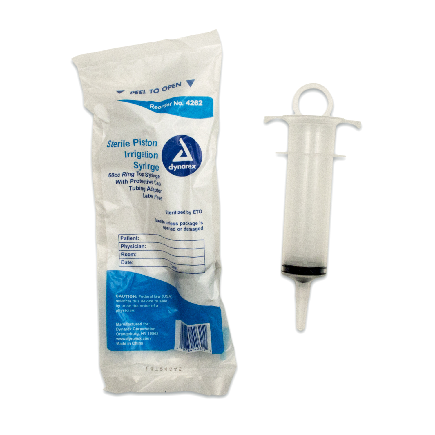 2 Pack 60cc Capacity Piston Irrigation Syringe Wounds First Aid Emergency Kits