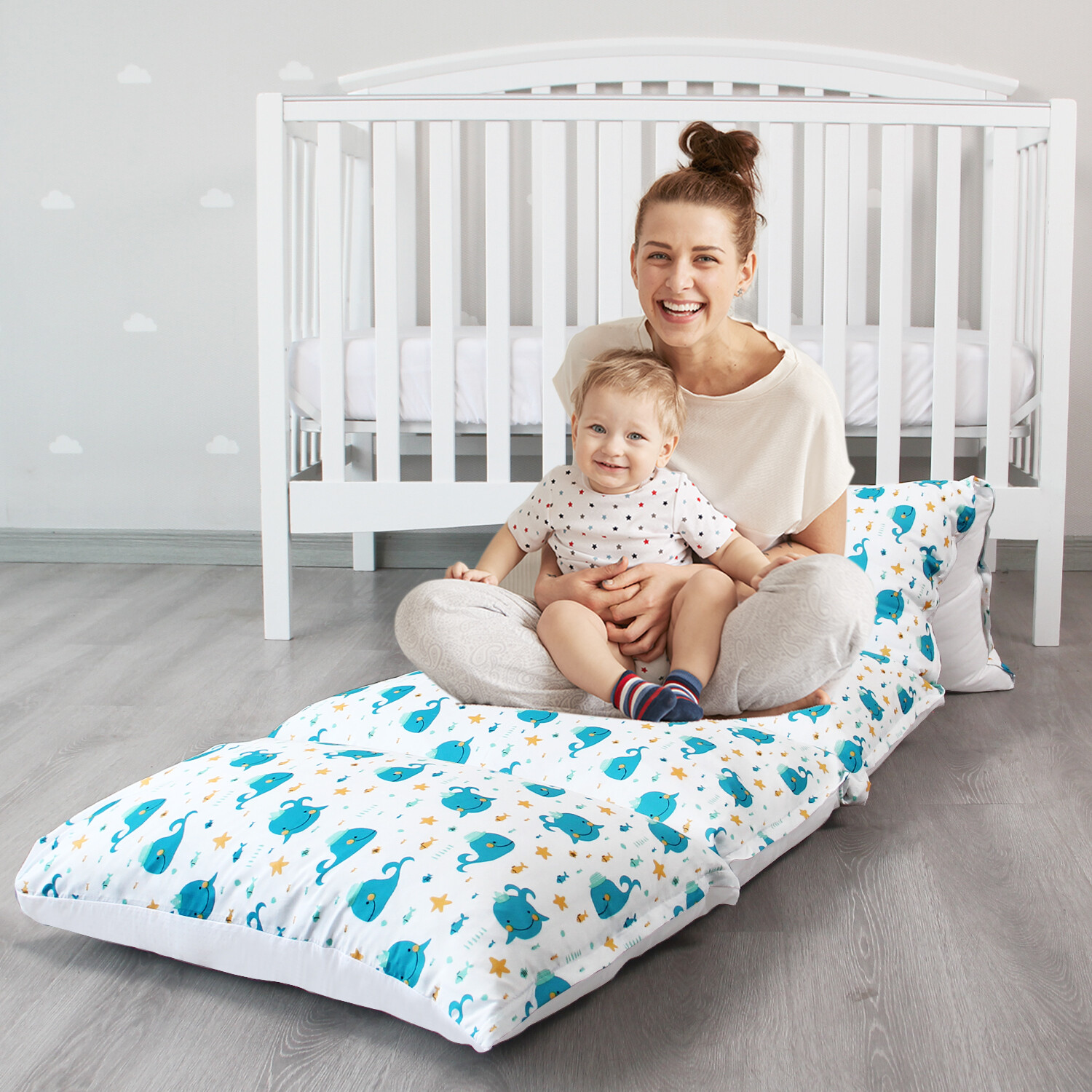 Kids Floor Pillow Lounger Cover Pillow Floor Bed Cover King/Queen Cover Only