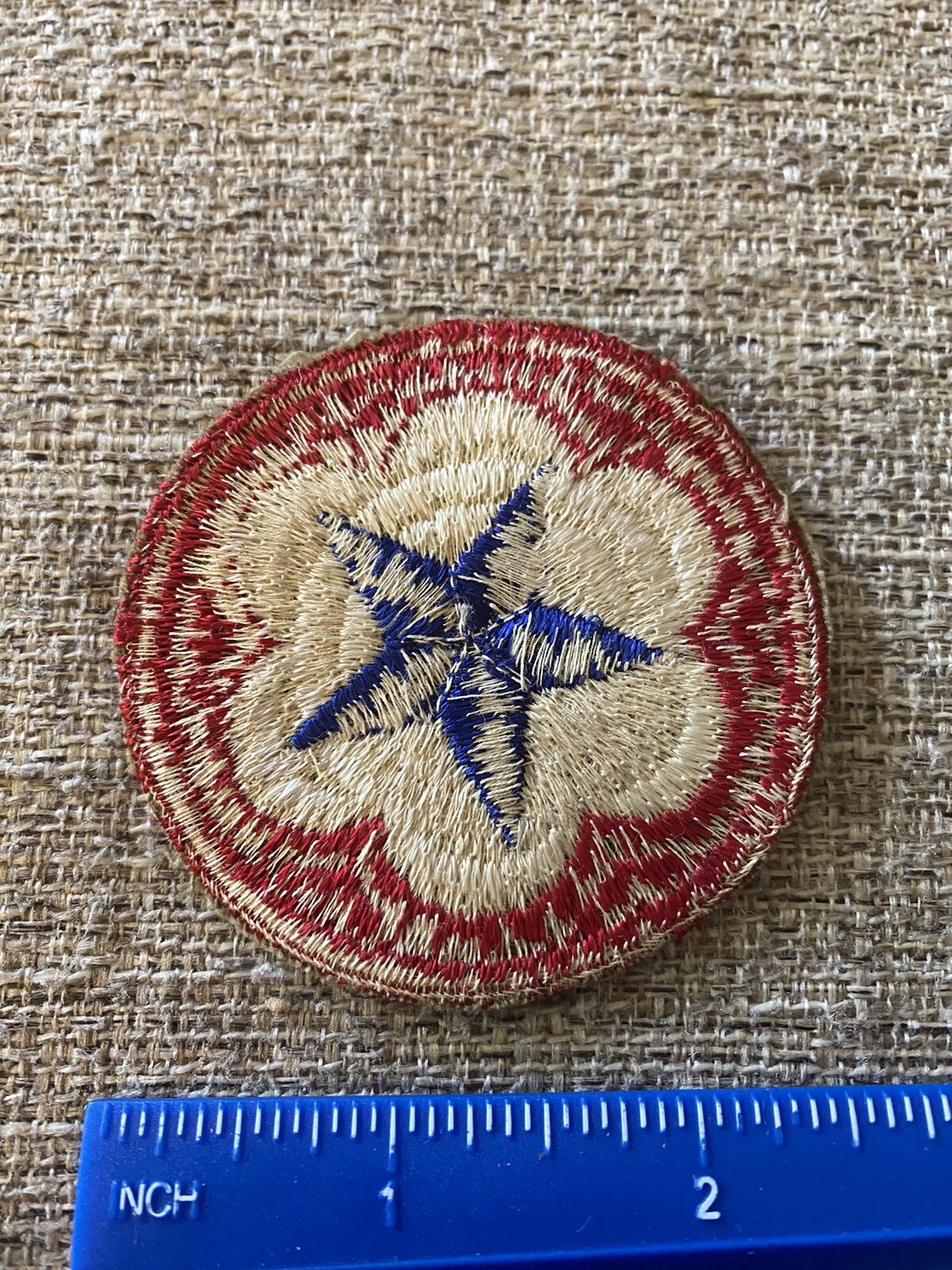US Army Service Forces Patch Blue Star Variation WWII INV4024