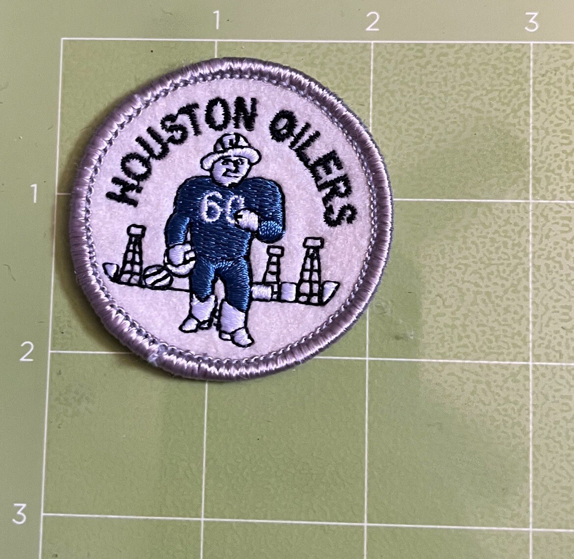 RARE HOUSTON OILERS NFL/AFL FOOTBALL VINTAGE PATCH 2.25”