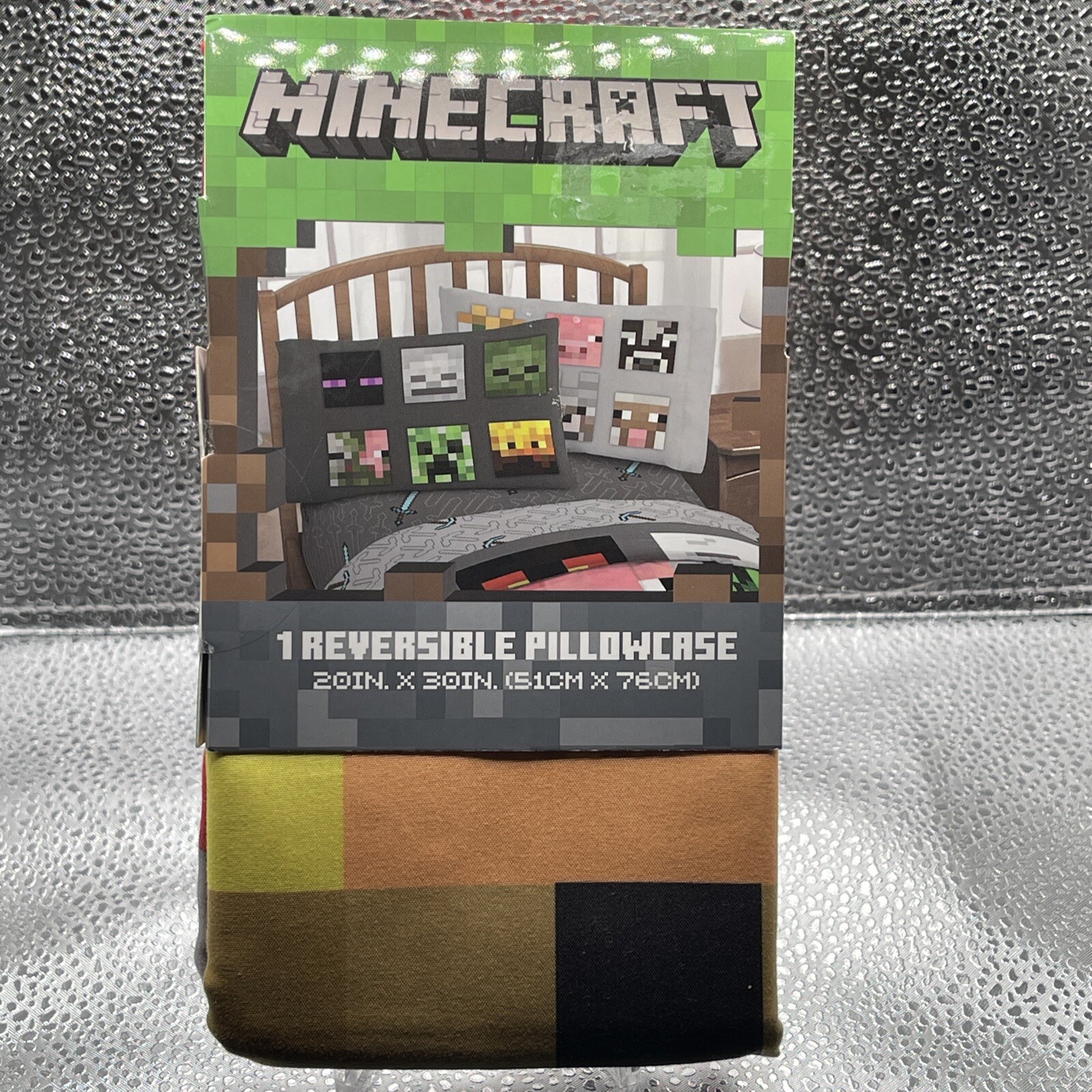 Minecraft Kids’ Reversible Standard Pillowcase - 1 Pack, New