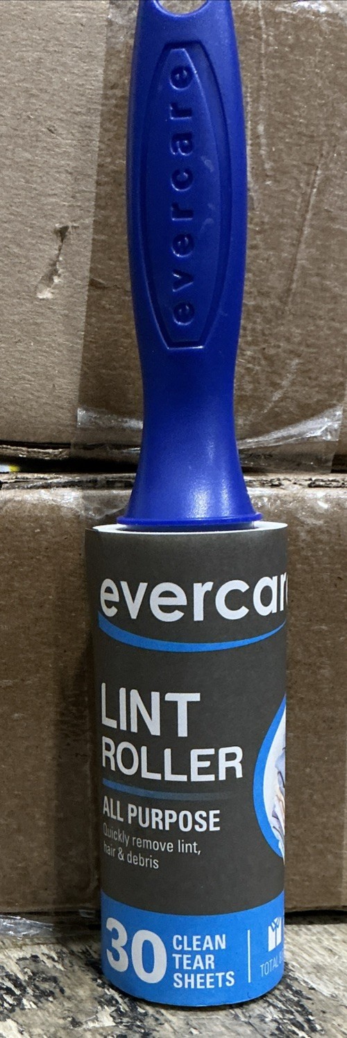 3 X Evercare Compact Travel Size 30-Sheet Lint Roller Remover