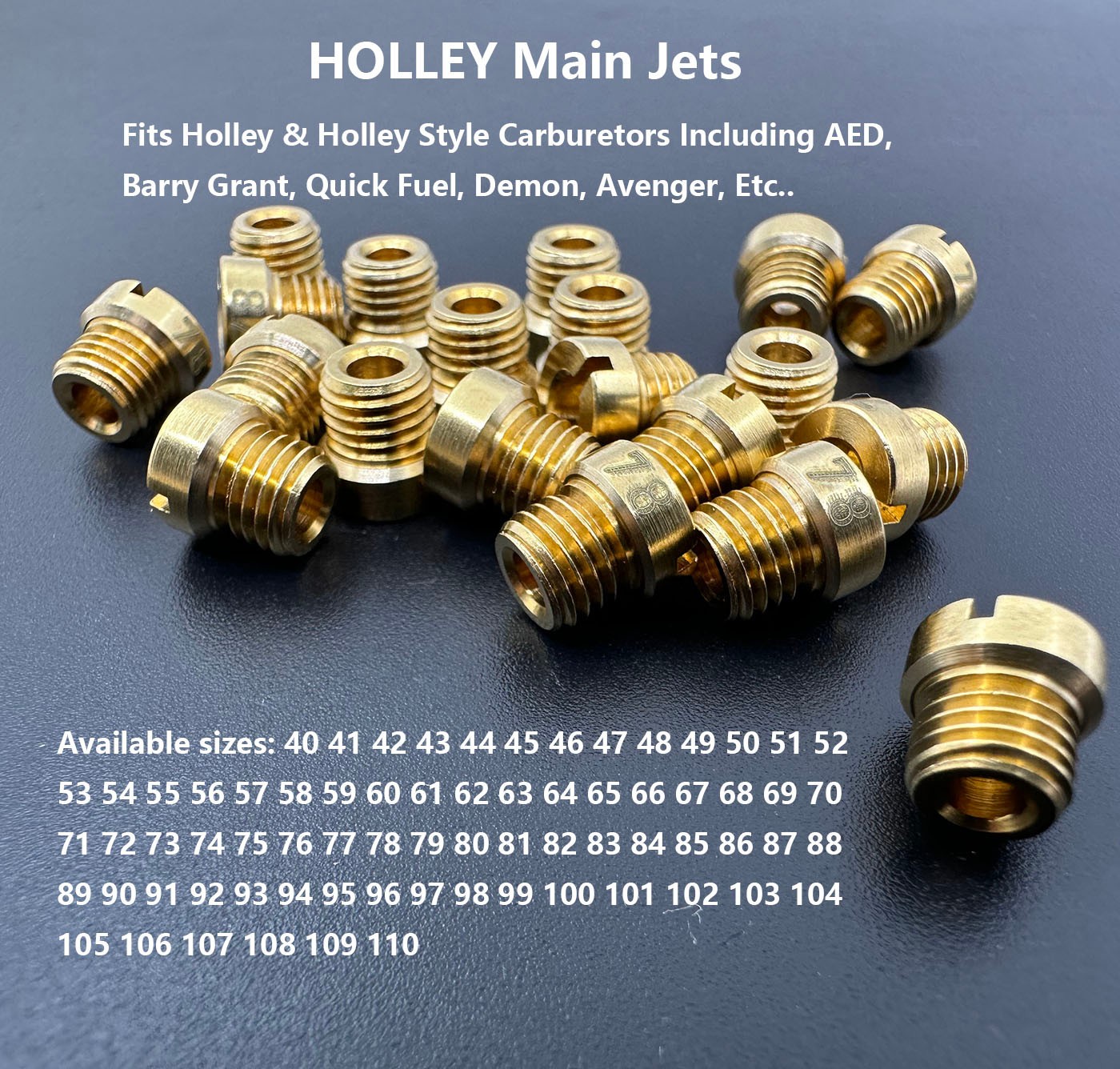 20PCS For Holley Carburetor Main JETS ASSORTMENT KIT 1/4-32 Any size available