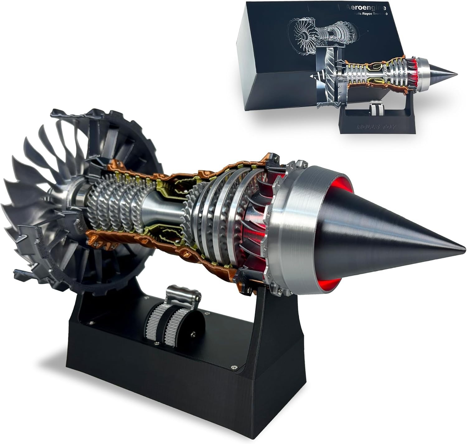 HI-REEKE Jet Engine Model Kit, TR900 Turbofan Aircraft Engine Model 3D Printing