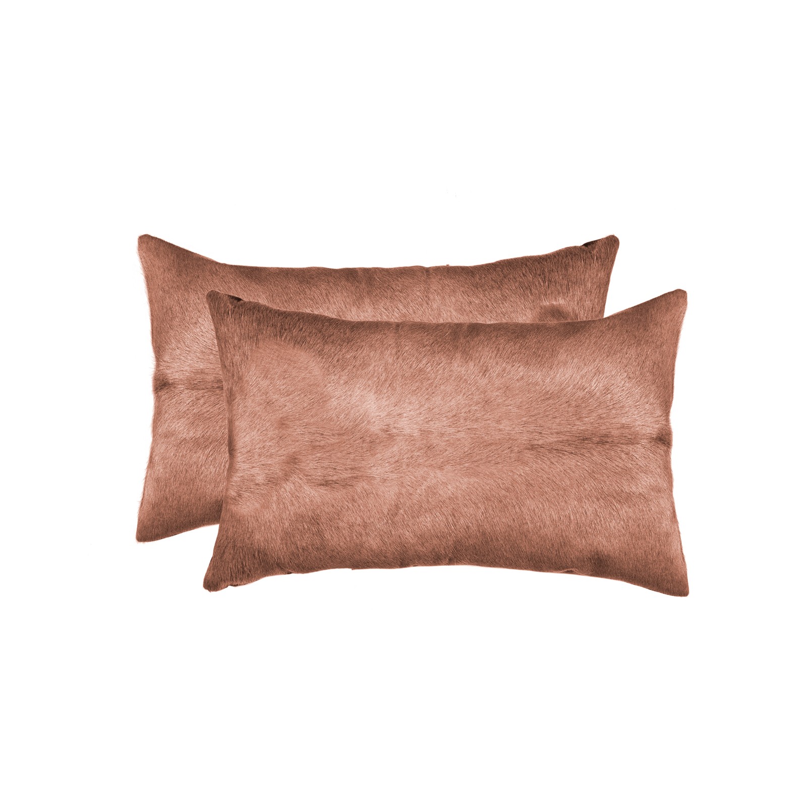 Natural Torino Geneva Cowhide Pillow | 2-Pack | Brown | 12"x20"