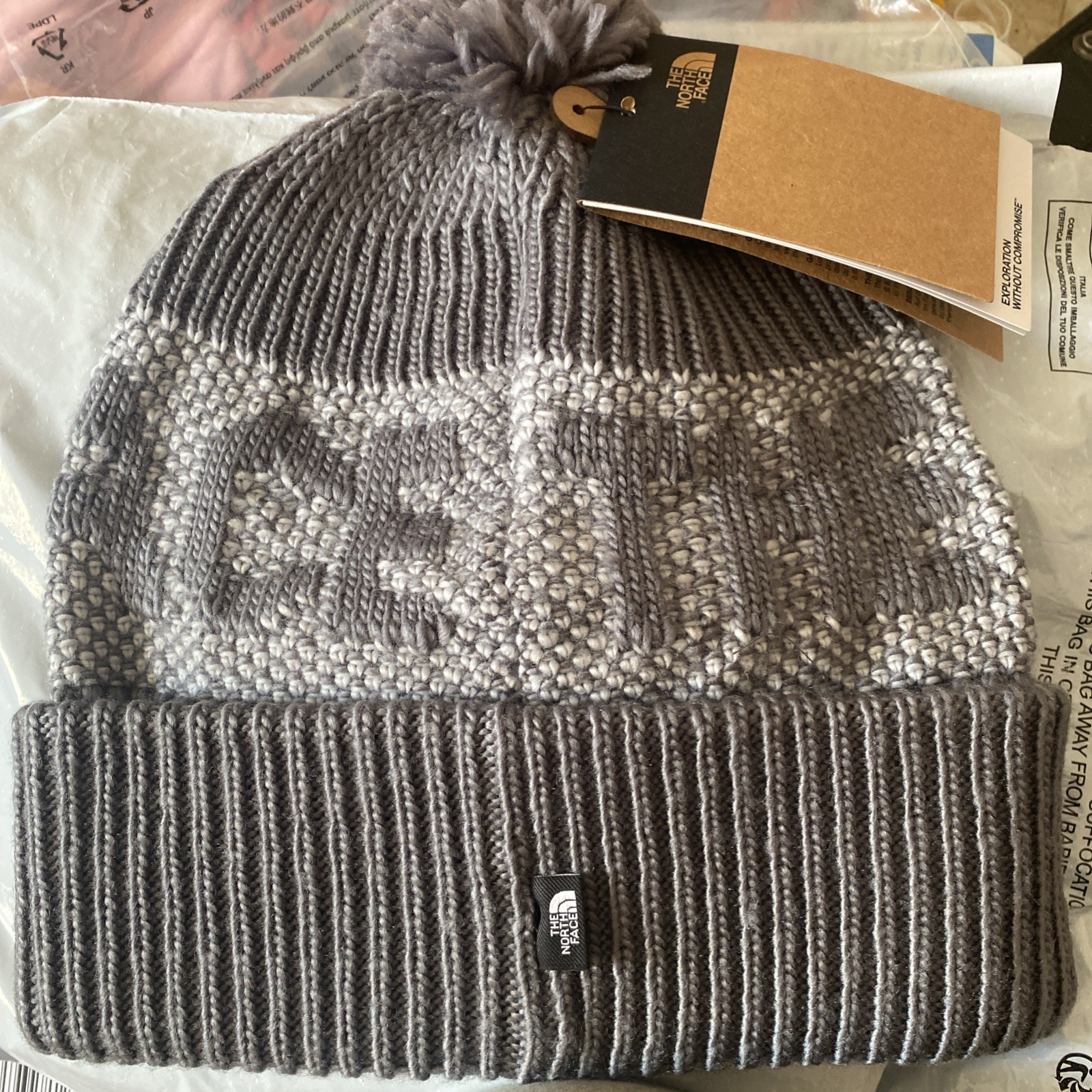 The North Face - Unisex - Retro Cabin Beanie - Grey BNWT