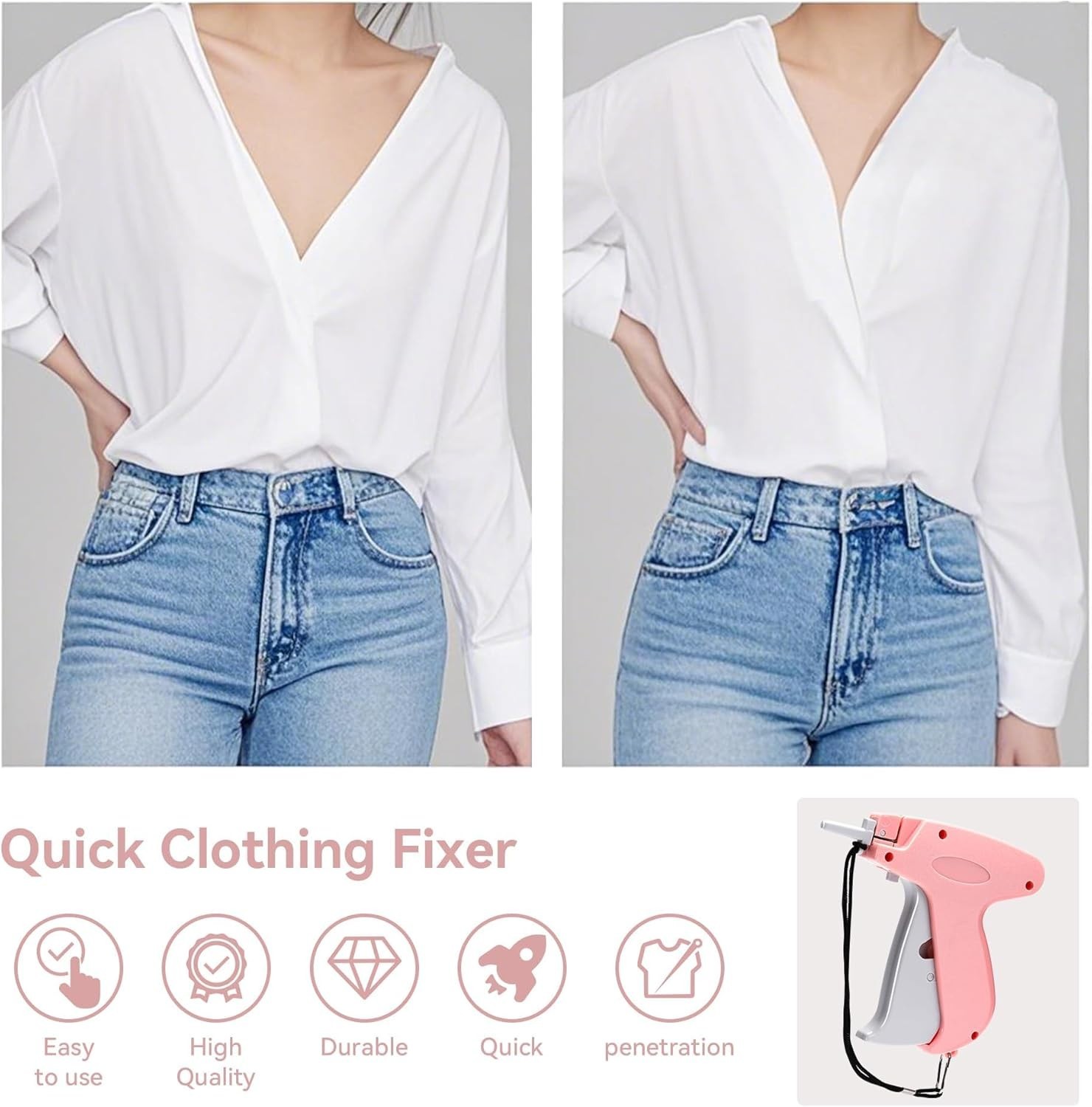 Portable Handheld Stitch Gun & Tagging Kit for Clothes - Micro Stitcher with ...