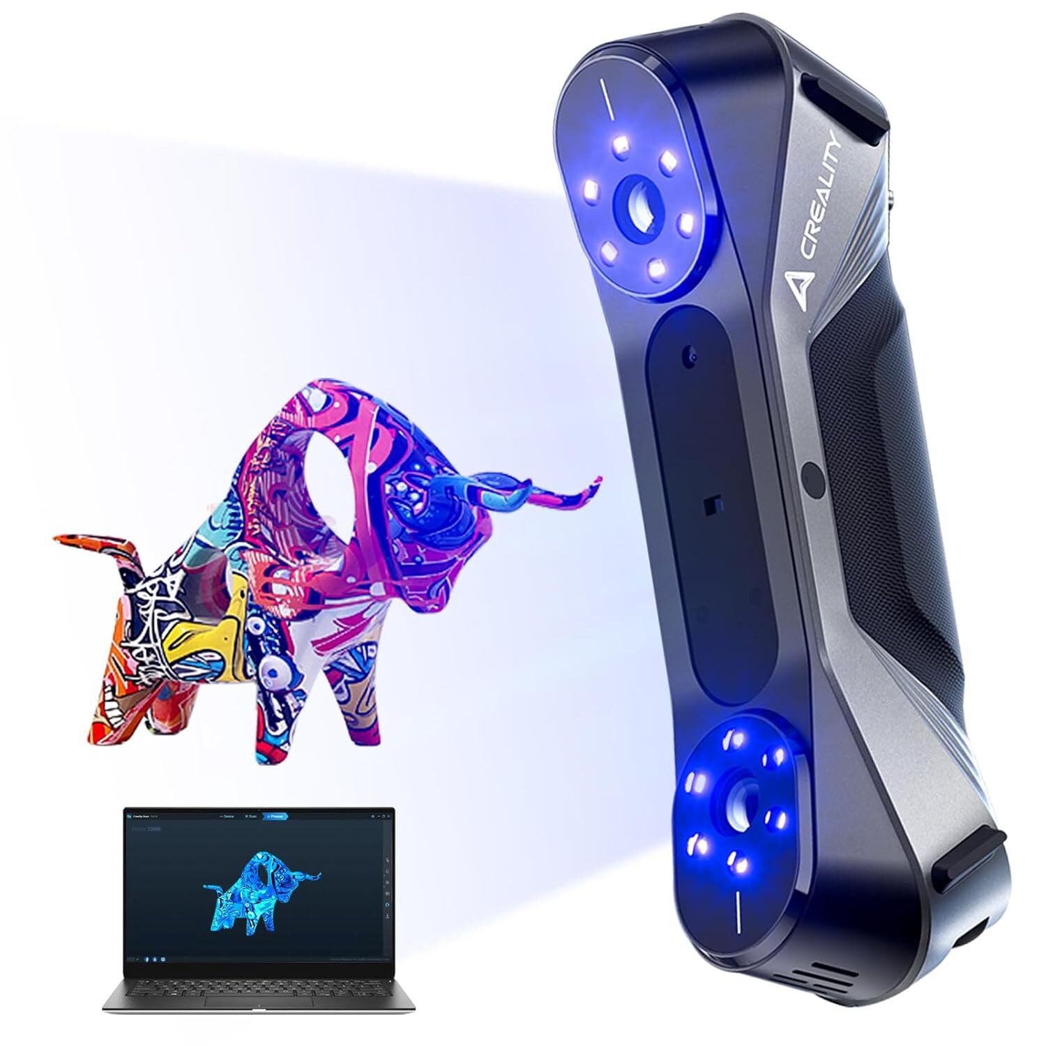 Creality 3D Scanner CR-Scan Raptor Portable Blue NIR Consumer Scanning Open Box
