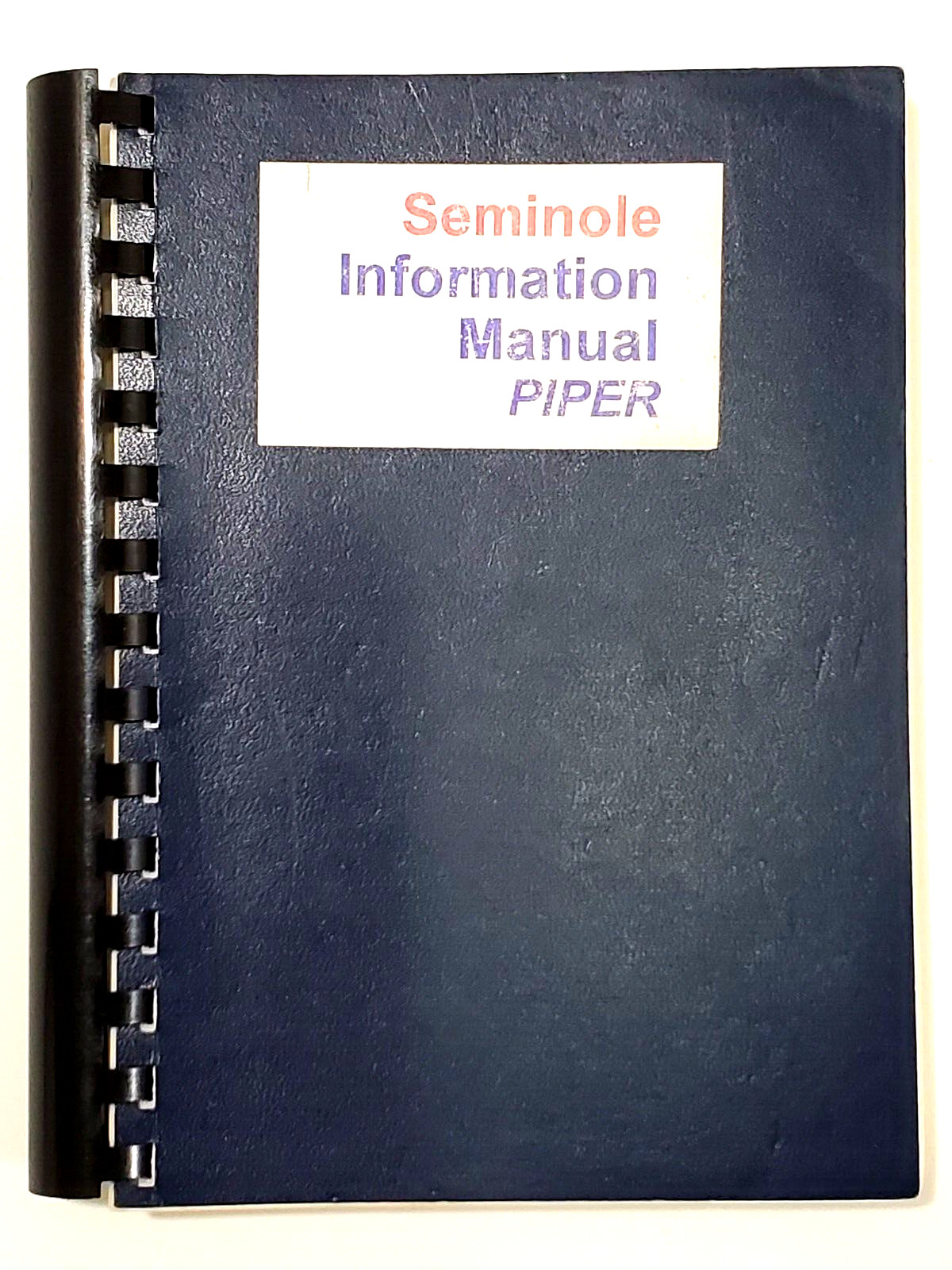 Piper Aircraft Corp., Seminole PA-44-180 Pilot's Information Manual