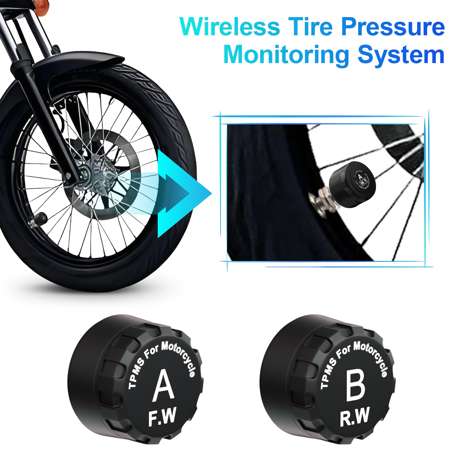 Motorcycle Android Auto Wireless Carplay 5.5" Dash Cam TPMS Touchscreen 128GB