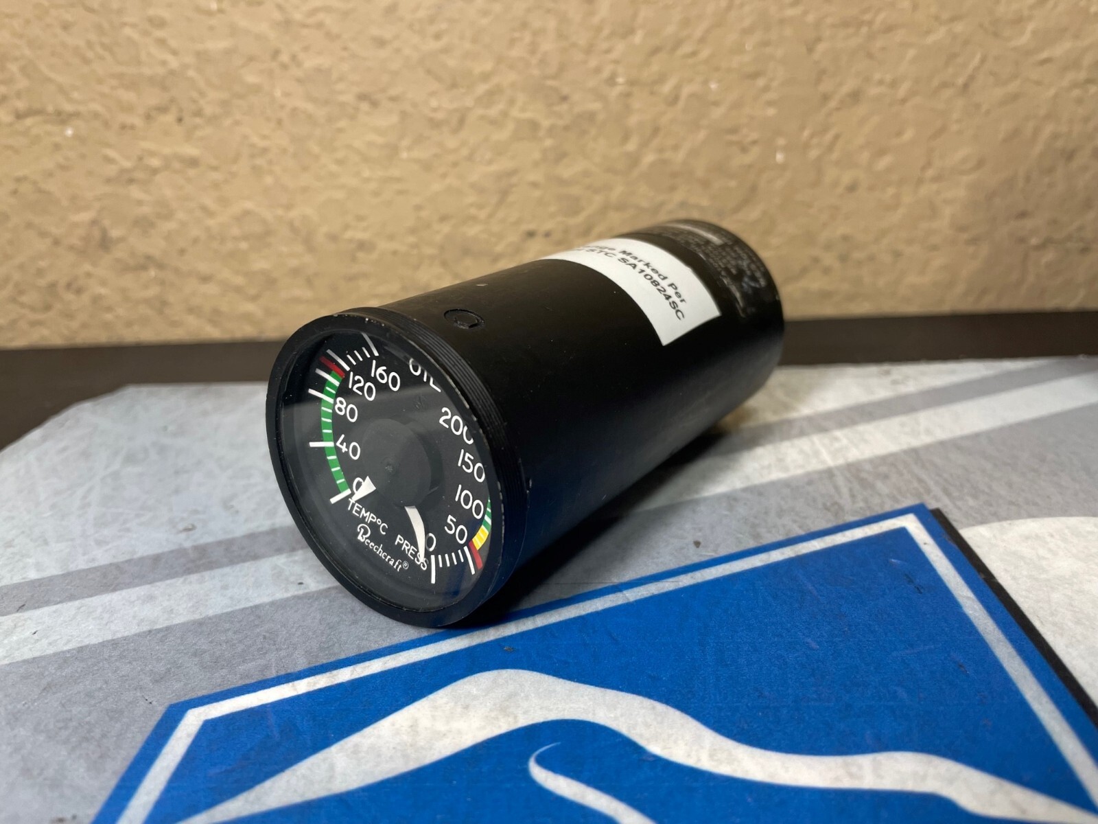 Oil Temp and Pressure Indicator 101-384122-5 Removed Working