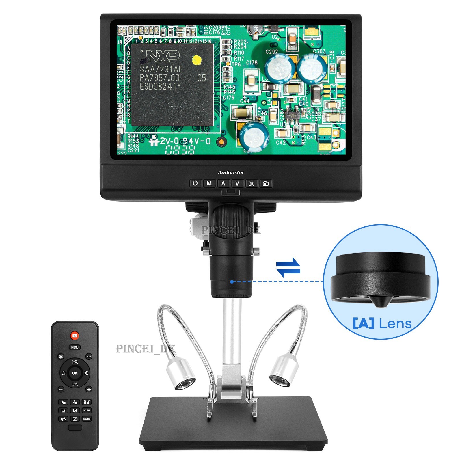 Andonstar AD249-M WIth LCD Screen Digital Microscope for Electronics Soldering