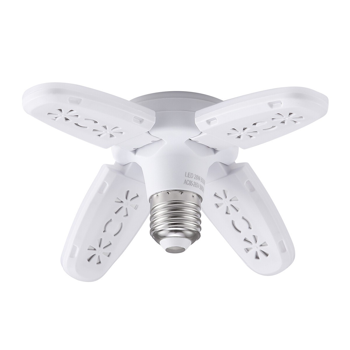 E27 LED Garage Light Bulb 28W Deformable Ceiling Fixture Lights Workshop Lamp