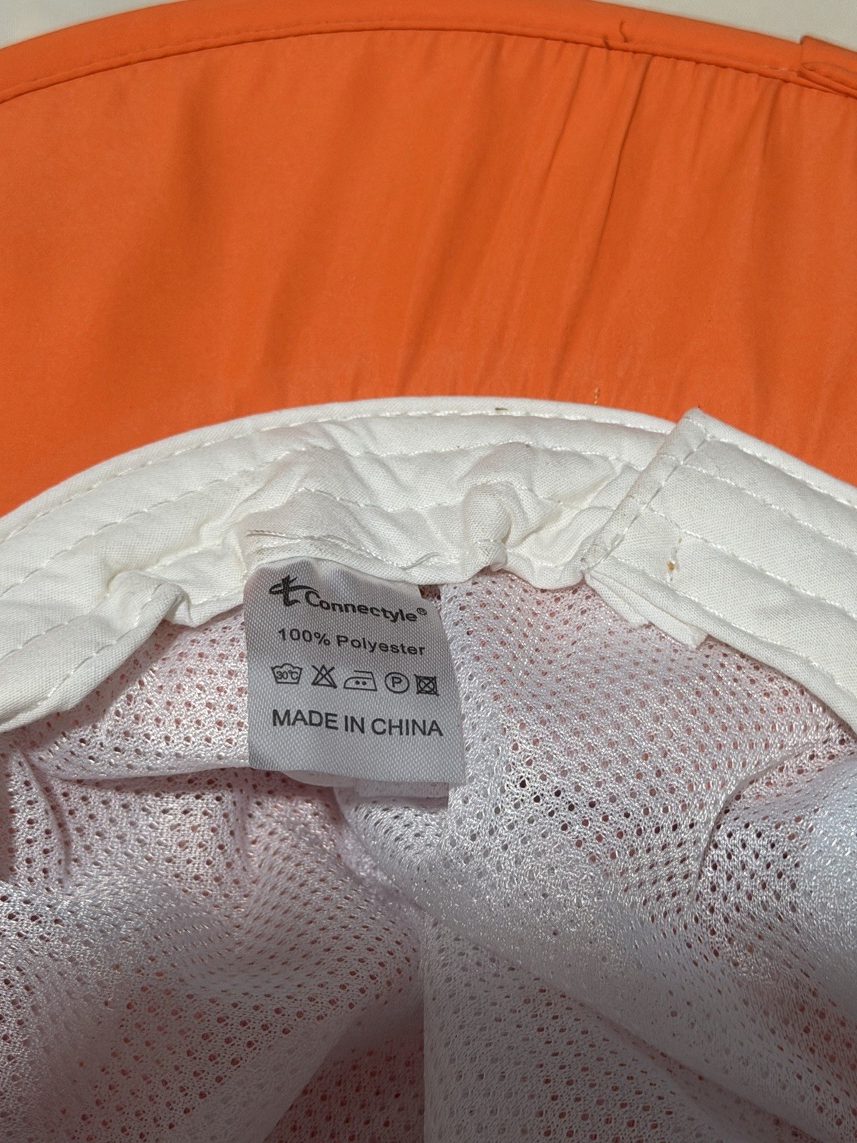 Connectyle Orange Wide Brim Sun Hat UPF 50+ Adjustable Mesh Vent Bucket Hat NWT