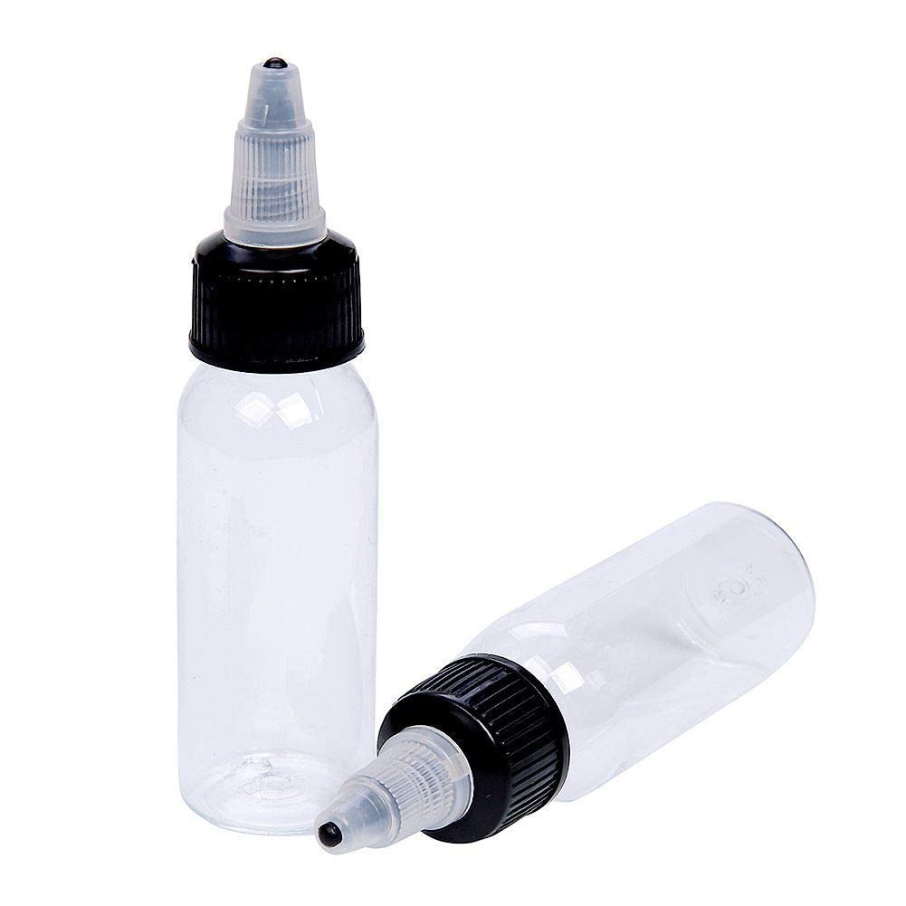 8Pcs 2 oz Squeeze Bottles Dispensing Plastic Squeeze with Twist Cap Small Cle...
