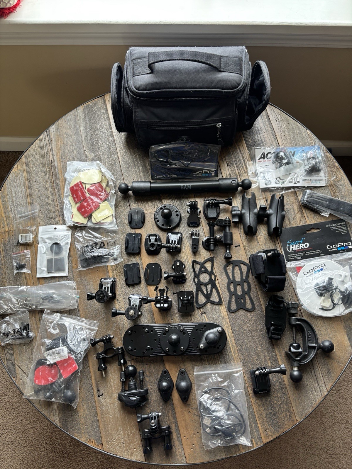 GoPro HERO Session +HERO Camera Huge Mount Accessory Bundle RAM Mount Light Case