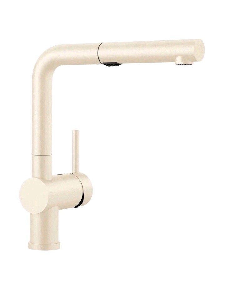 Blanco Linus 1.5-GPM Low Arc Pull-Out Kitchen Faucet Dual Spray Biscuit Single