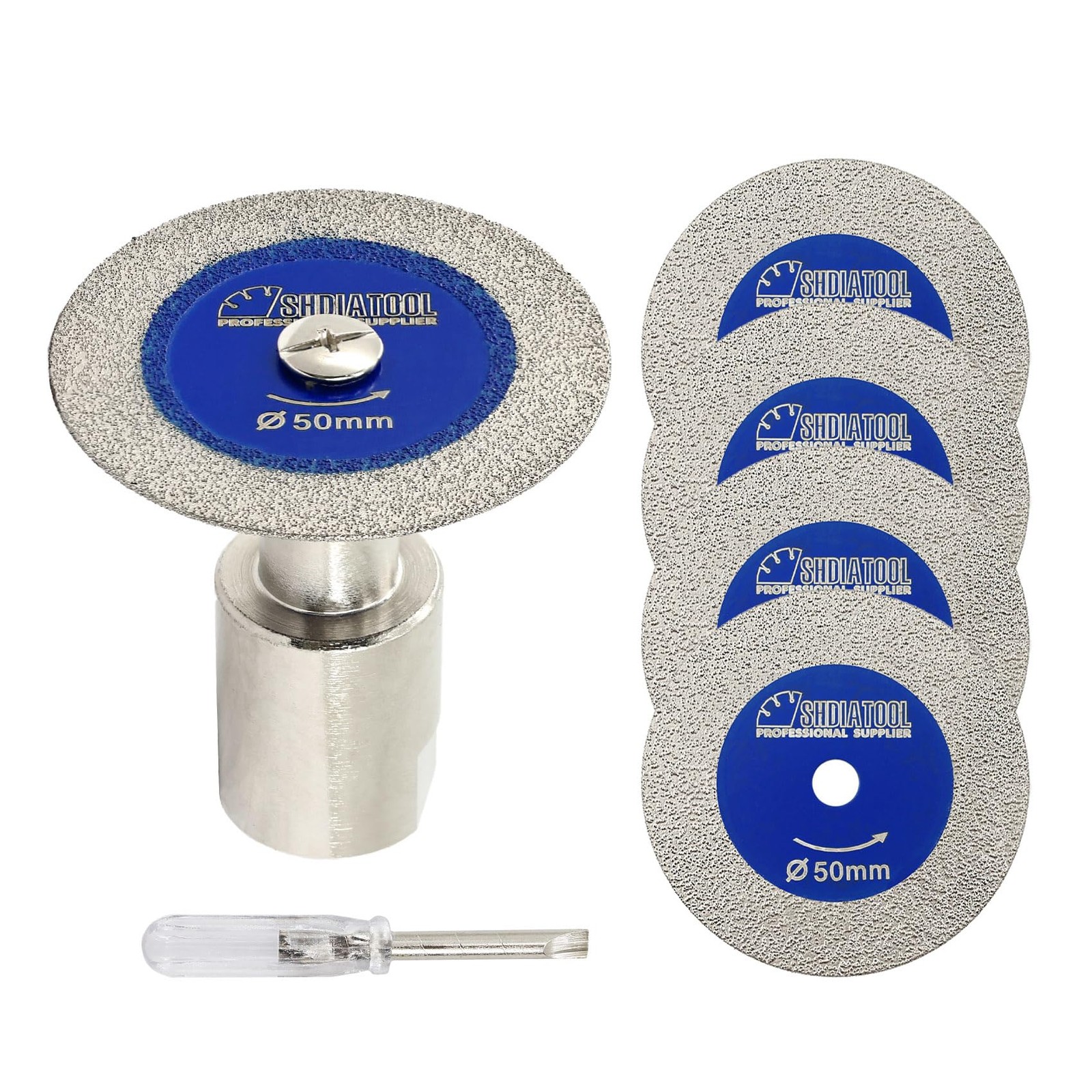 Diamond Glass Cutting Blade with 5/8"-11 Flange, 50mm (2 inch) Mini Carving D...