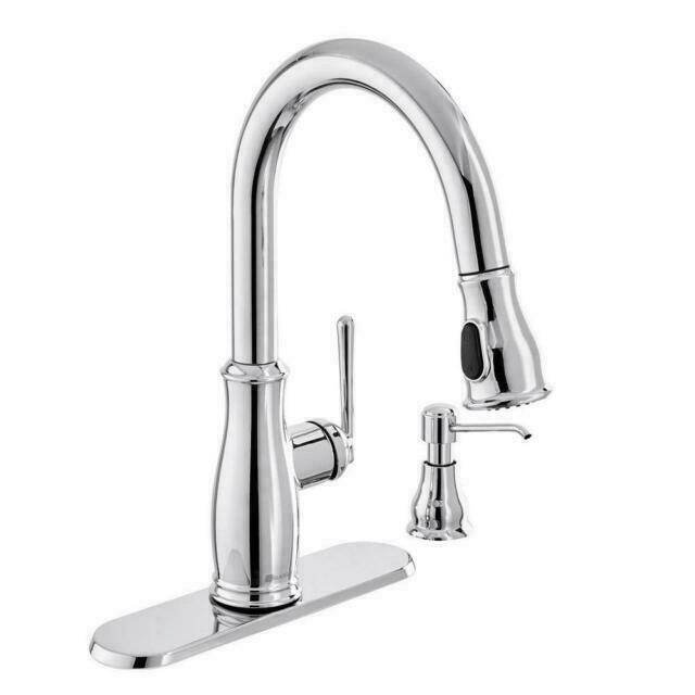 Glacier Bay Kagan 1 Handle Kitchen Faucet Pull Down Spray Chrome 1004 548 603