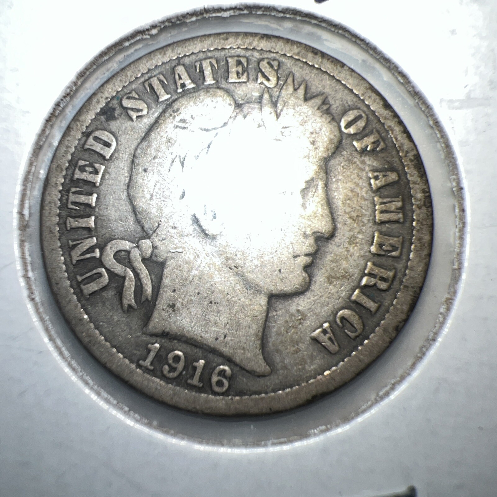 1916 Barber Dime (P) No Mint Mark