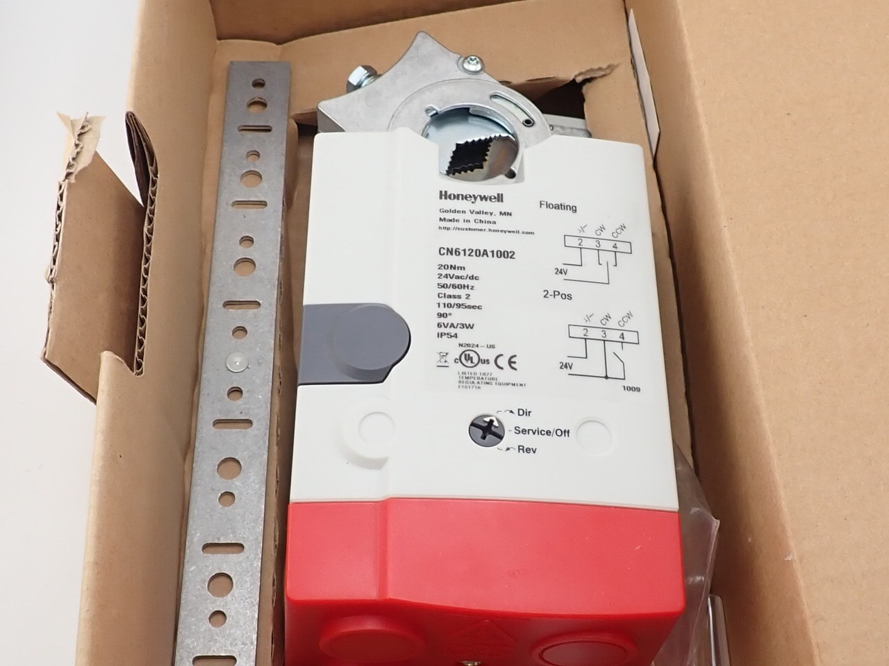 Honeywell CN6120A1002 Electric Damper Actuator Direct Coupled