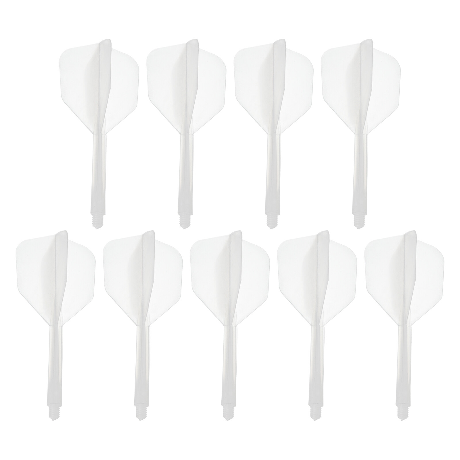 Integrated Dart Shaft Flights, 9 Pack Durable Dart Flight Set, Clear