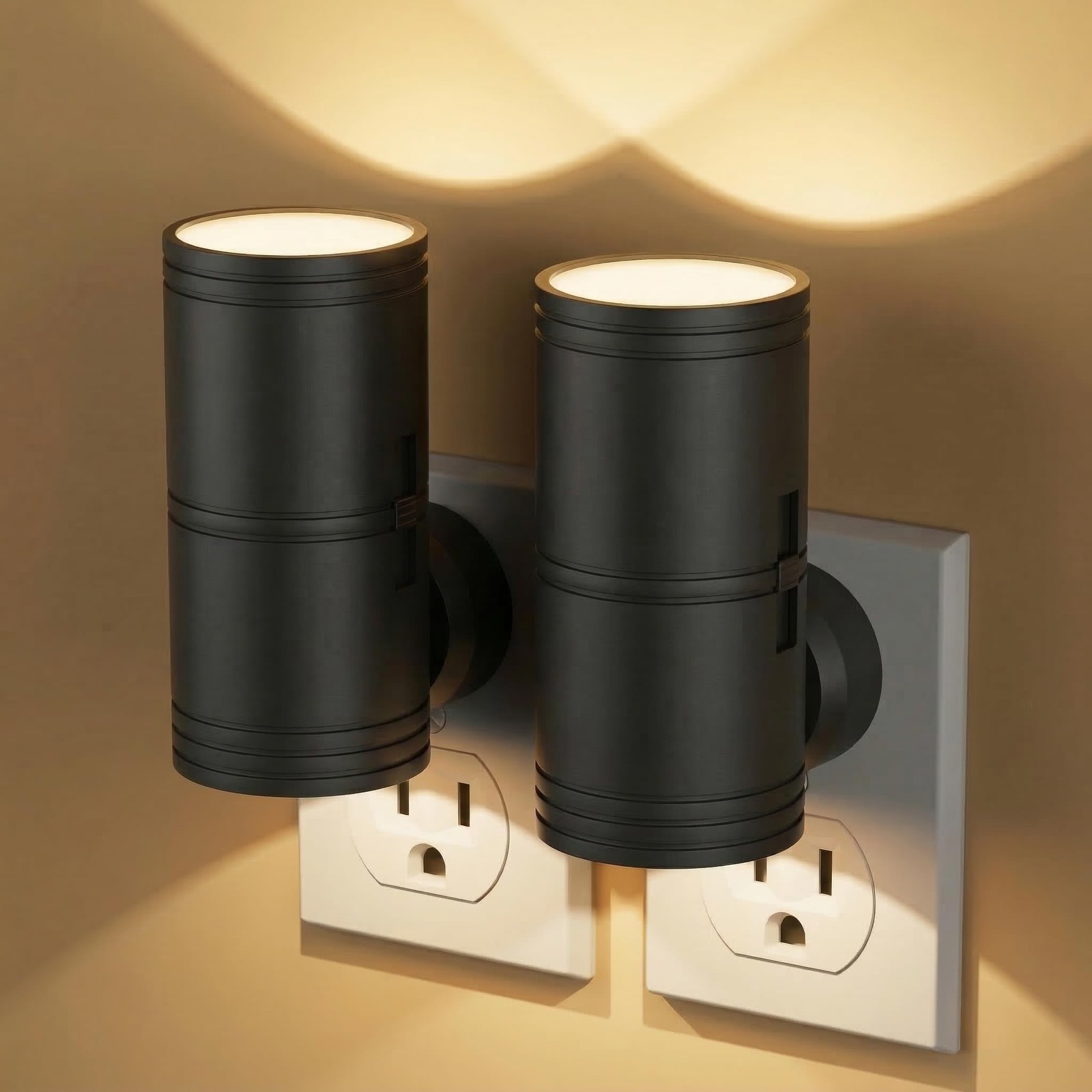 Likelgn Night Light Plug into Wall, 2 Pack Dimmable LED Nightlight with Dusk ...