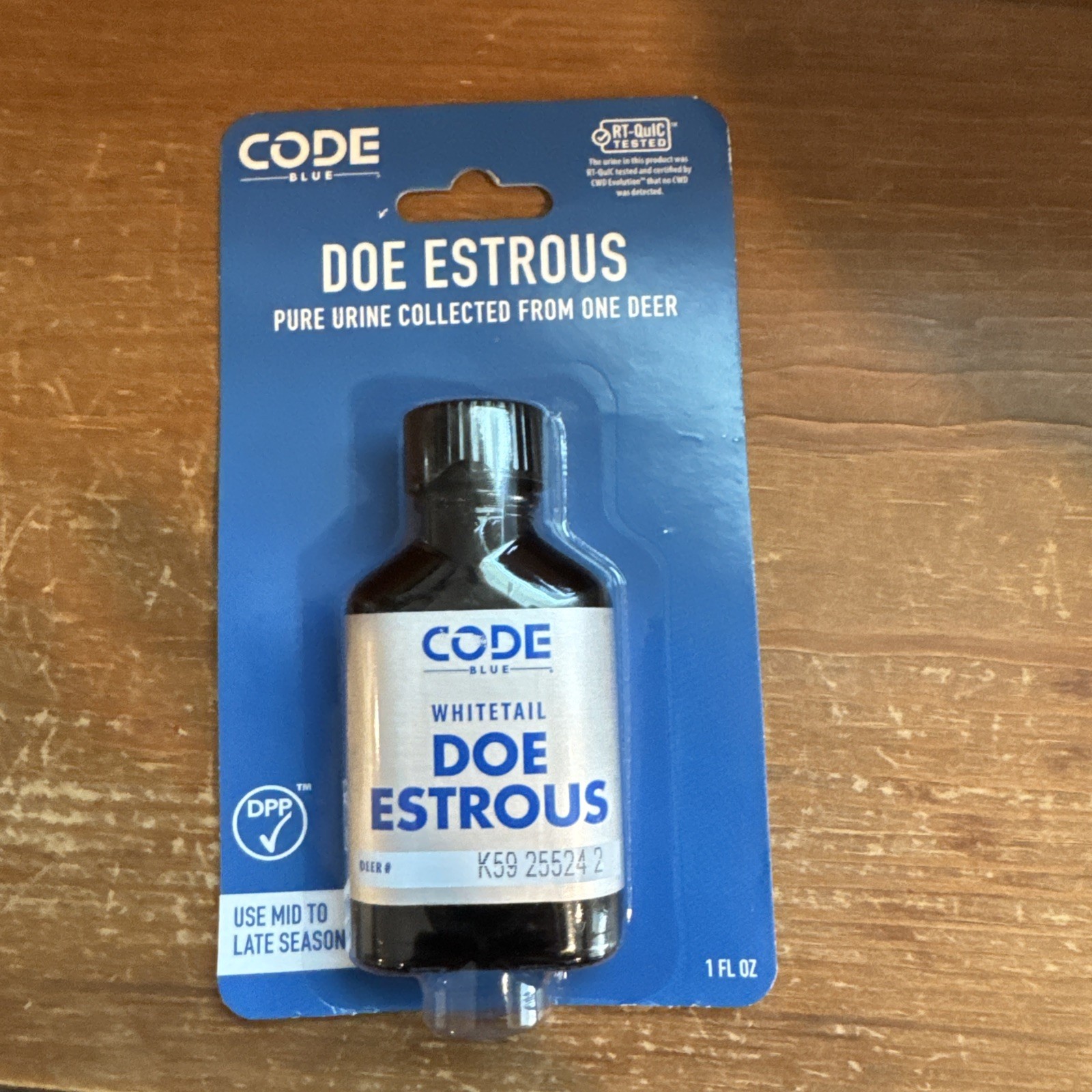 Code Blue White Tail Doe Estrous Urine 1fl oz NEW