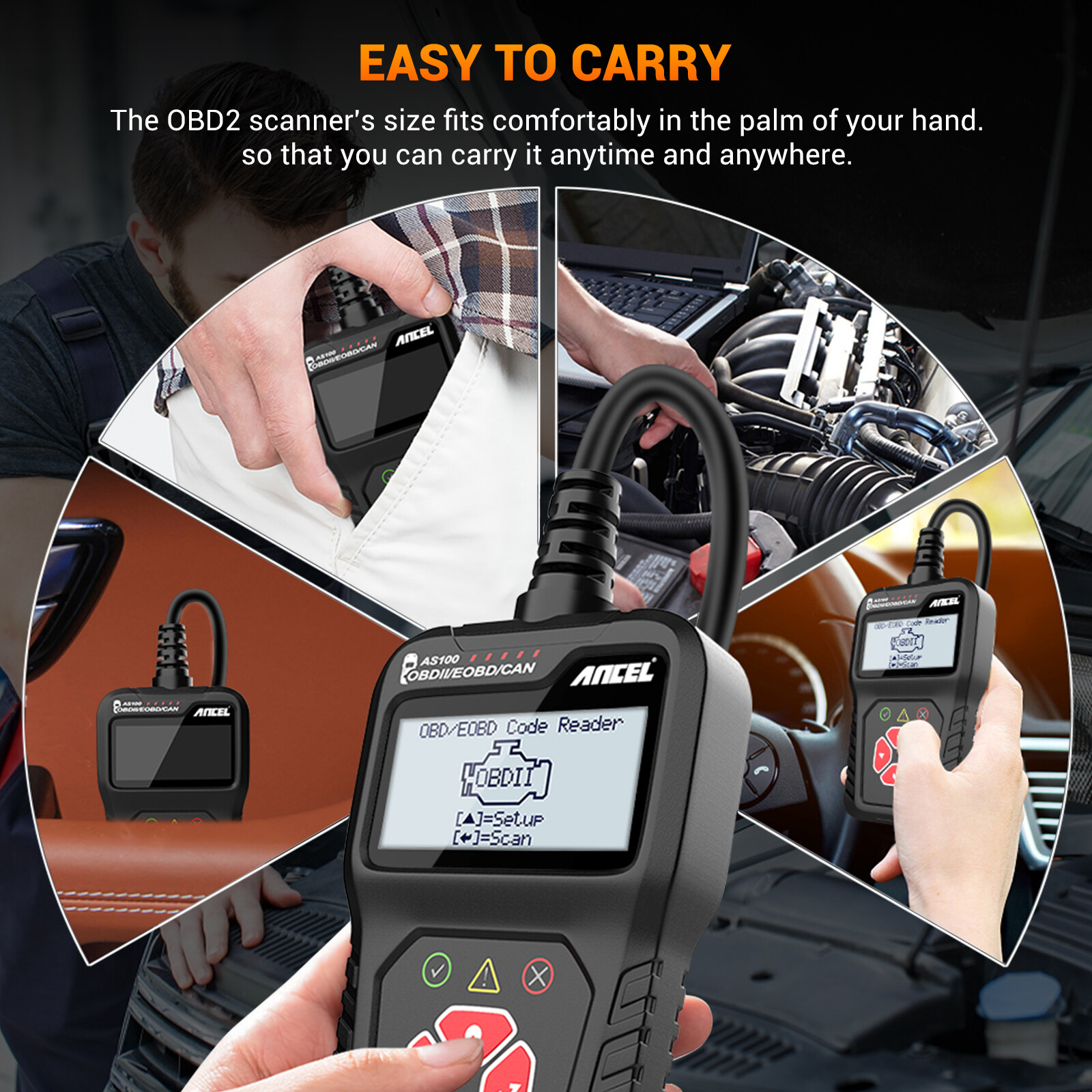 Clear Reset Engine Light Professional Code Reader OBD2 Diagnostic Scan Tool I/M