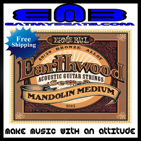 Ernie Ball Earthwood Mandolin Medium 2065 Free Shipping 80/20 Bronze Alloy NEW!