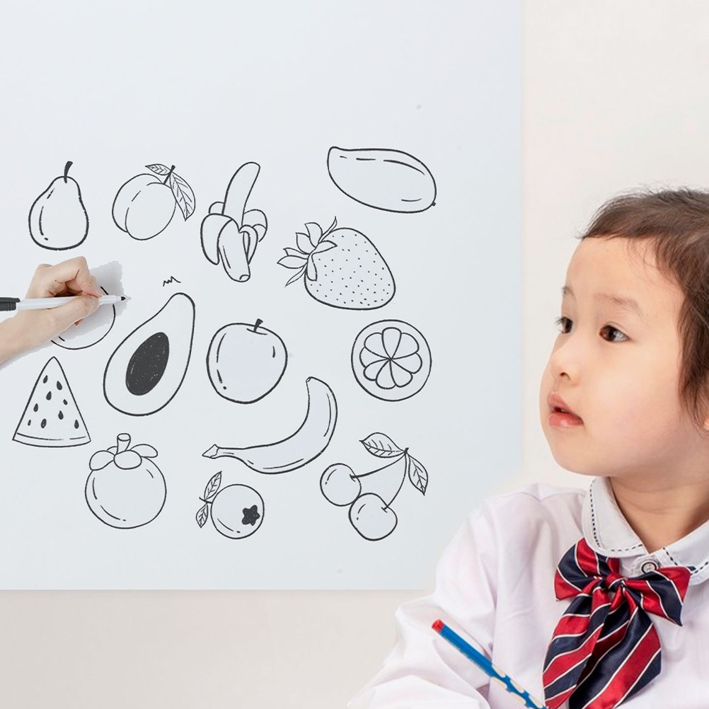 2 Pcs Dry Erase Wall Decal Whiteboard Sticker Electrostatic Board for Office