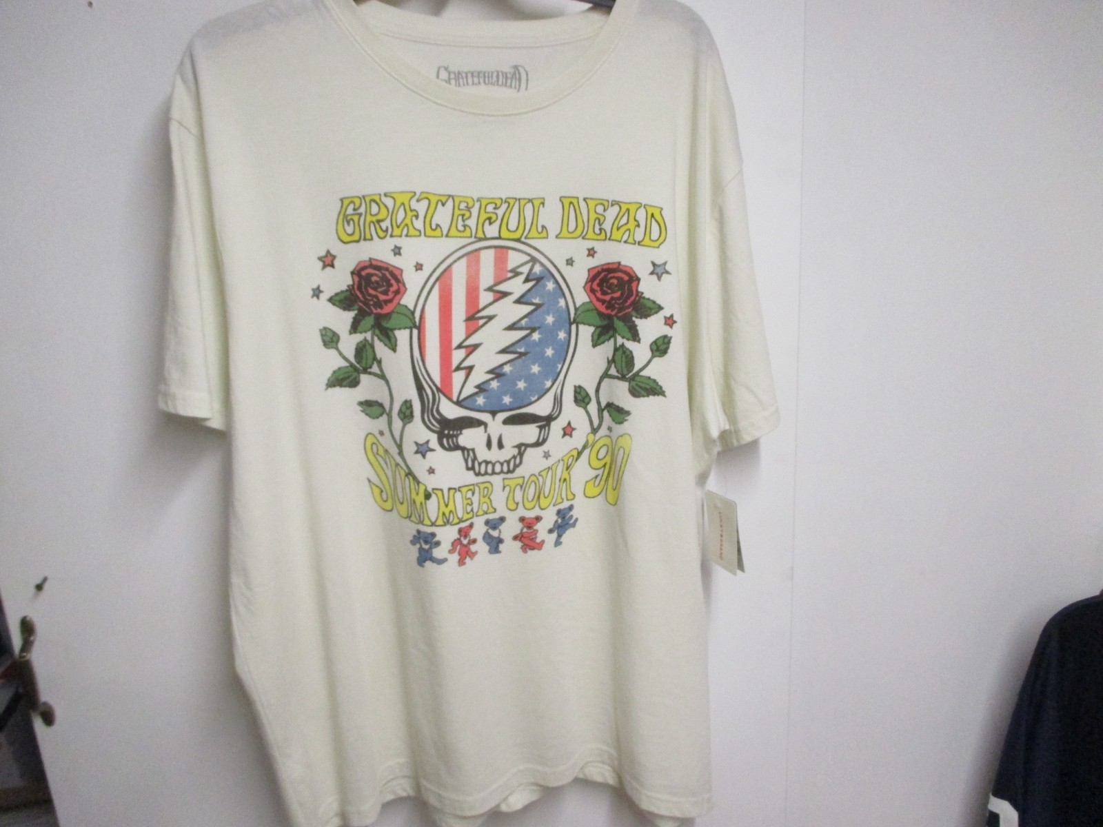 LUCKY BRAND (THE GRATEFUL DEAD) 1990 WORLD TOUR MEN CLASSIC LOGO T SHIRT LRG NWT