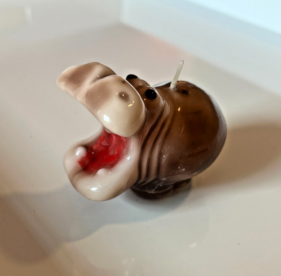 Small Hippo Candle